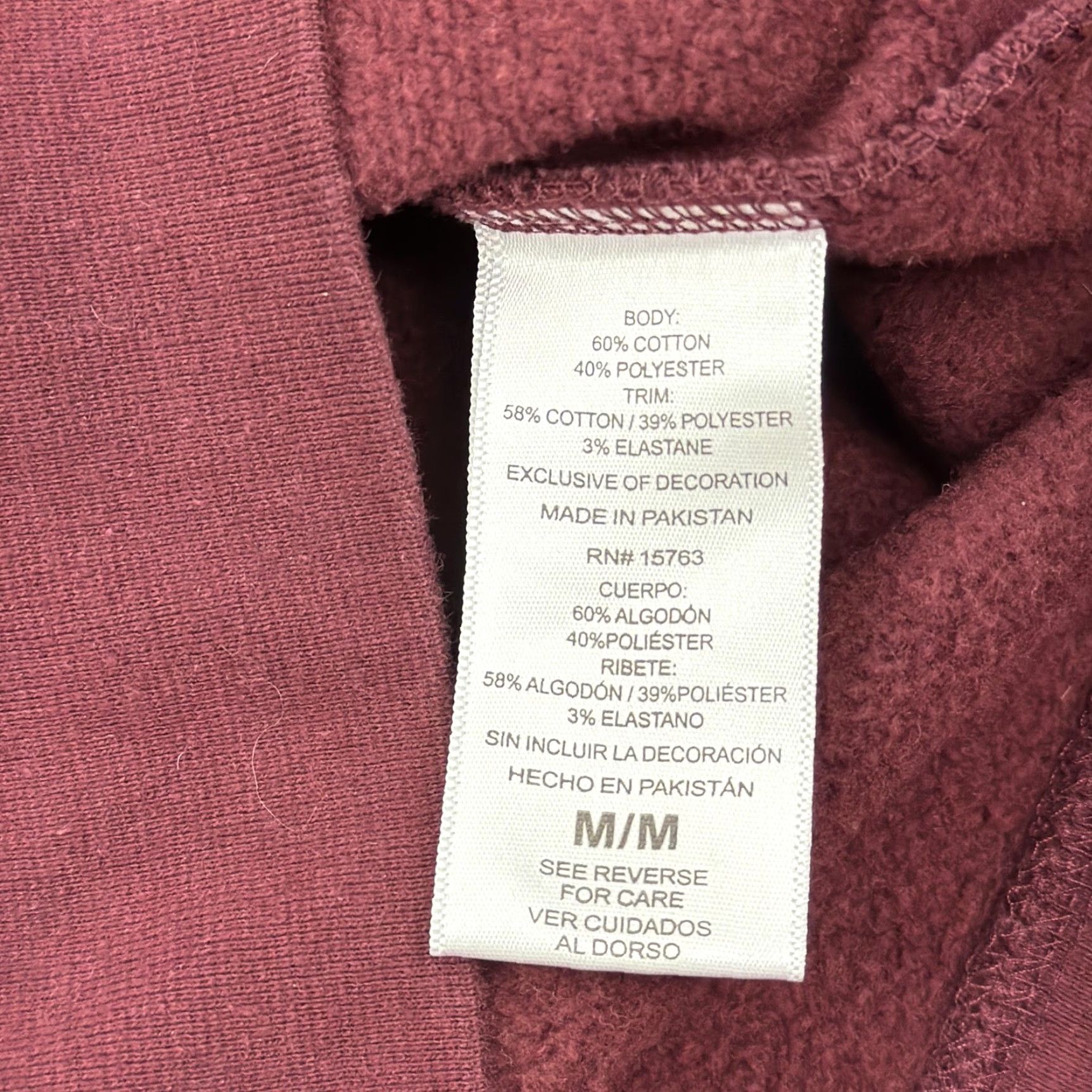 Champion Champion Hoodie Mens Medium Maroon Pullover Fleece Script Logo Sweatshirt Mens Size US M / EU 48-50 / 2 - 6 Thumbnail