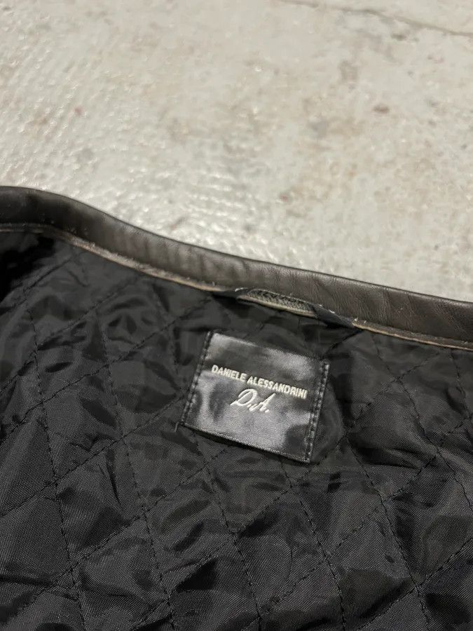 Daniele Alessandrini 2000s Daniele Alessandrini Aged Brown Leather Jacket Size US M / EU 48-50 / 2 - 10 Thumbnail