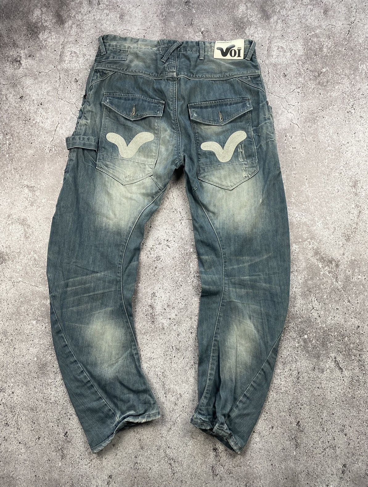 Japanese Brand × Vintage × Voi Jeans Vintage Y2K Japanese Voi Jeans Distressed Evisu rare denim Size US 34 / EU 50 - 7 Thumbnail