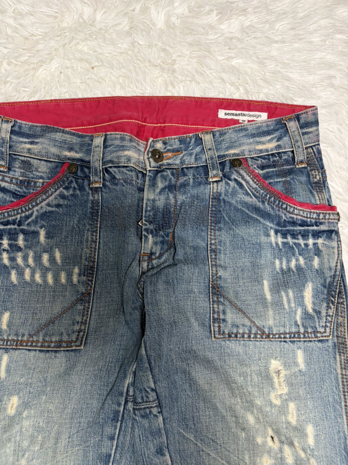 Japanese Brand Semantic Design Clawmark flared jeans Size US 31 - 3 Thumbnail