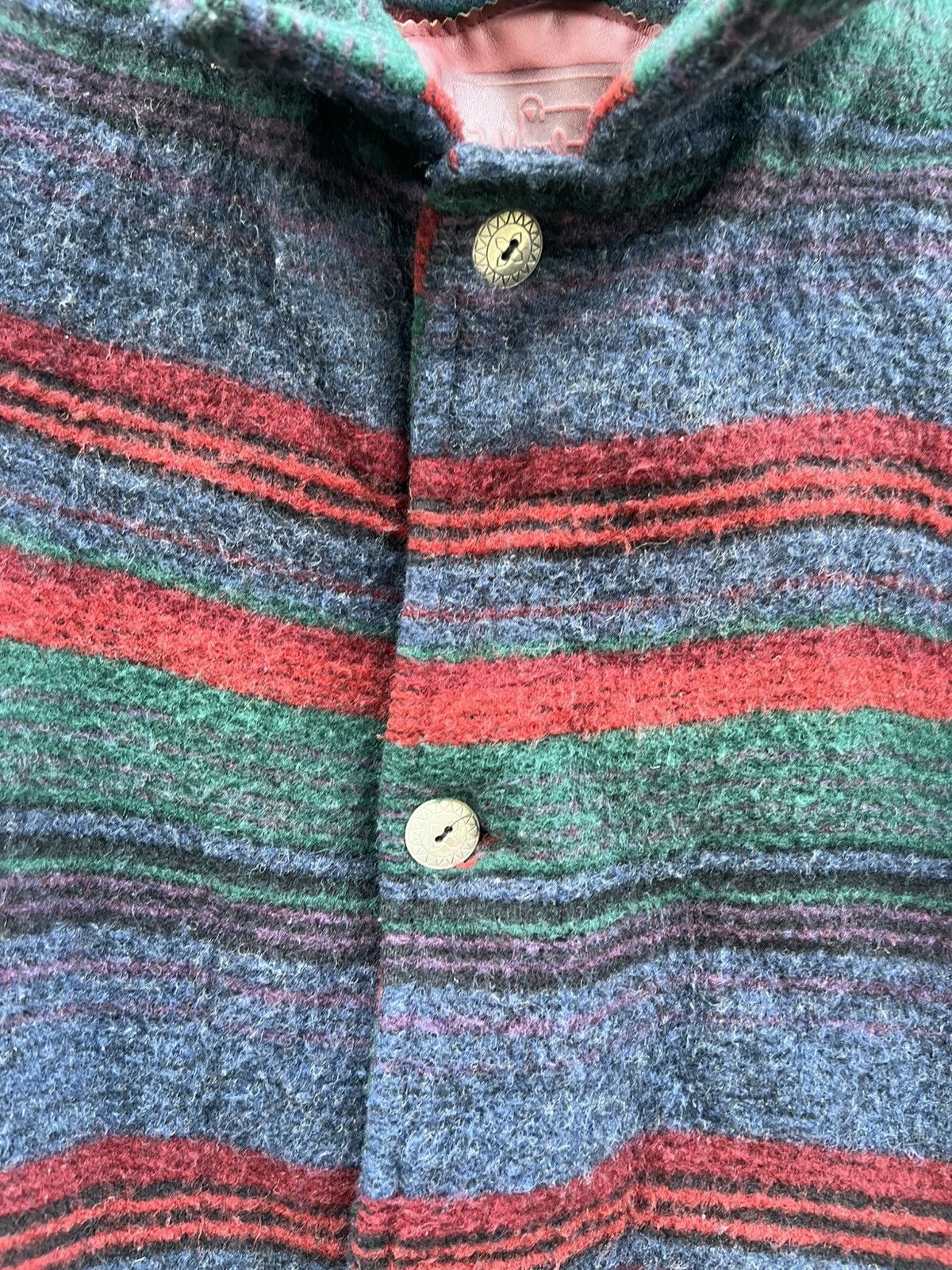 Woolrich Woolen Mills Vtg Woolrich Made in USA Multi Stripe Wool Blanket Jacket Size US L / EU 52-54 / 3 - 11 Thumbnail