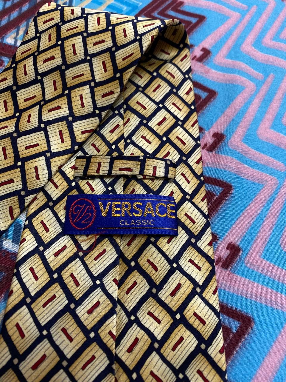 Versace Amazing Versace Abstract Silk Tie Size ONE SIZE - 2 Thumbnail