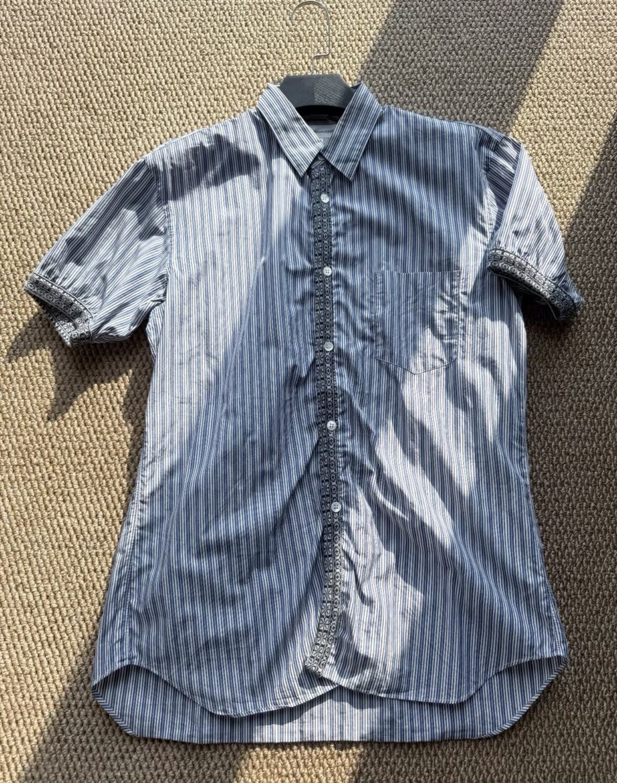 Comme des Garcons COMME des GARÇONS Striped Ethnic Short Sleeve Shirt K23 Size US S / EU 44-46 / 1 - 1 Thumbnail