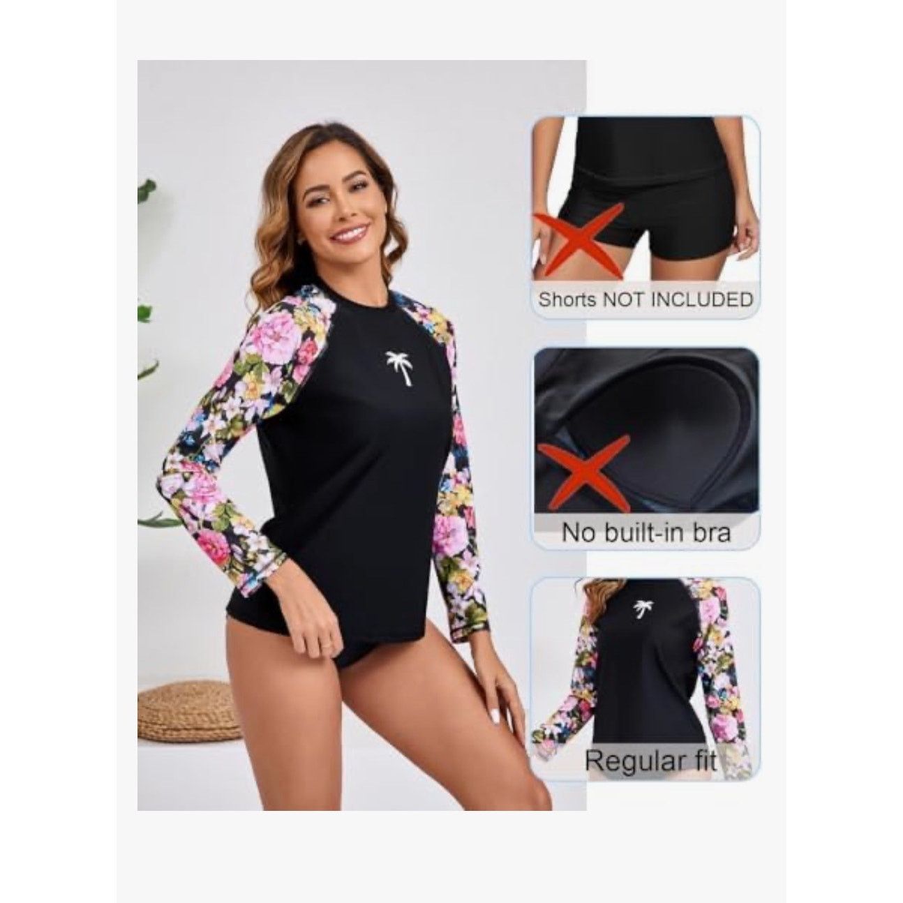 The Unbranded Brand Long Sleeve Guard Swim Shirt Sun Protection Swimsuit Top Size L / US 10 / IT 46 - 4 Thumbnail