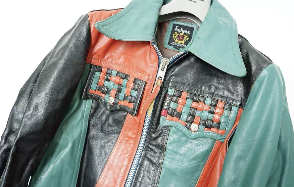 Schott Schott Paneled Leather Jacket (as worn by Masaki Suda) Size US S / EU 44-46 / 1 - 3 Thumbnail