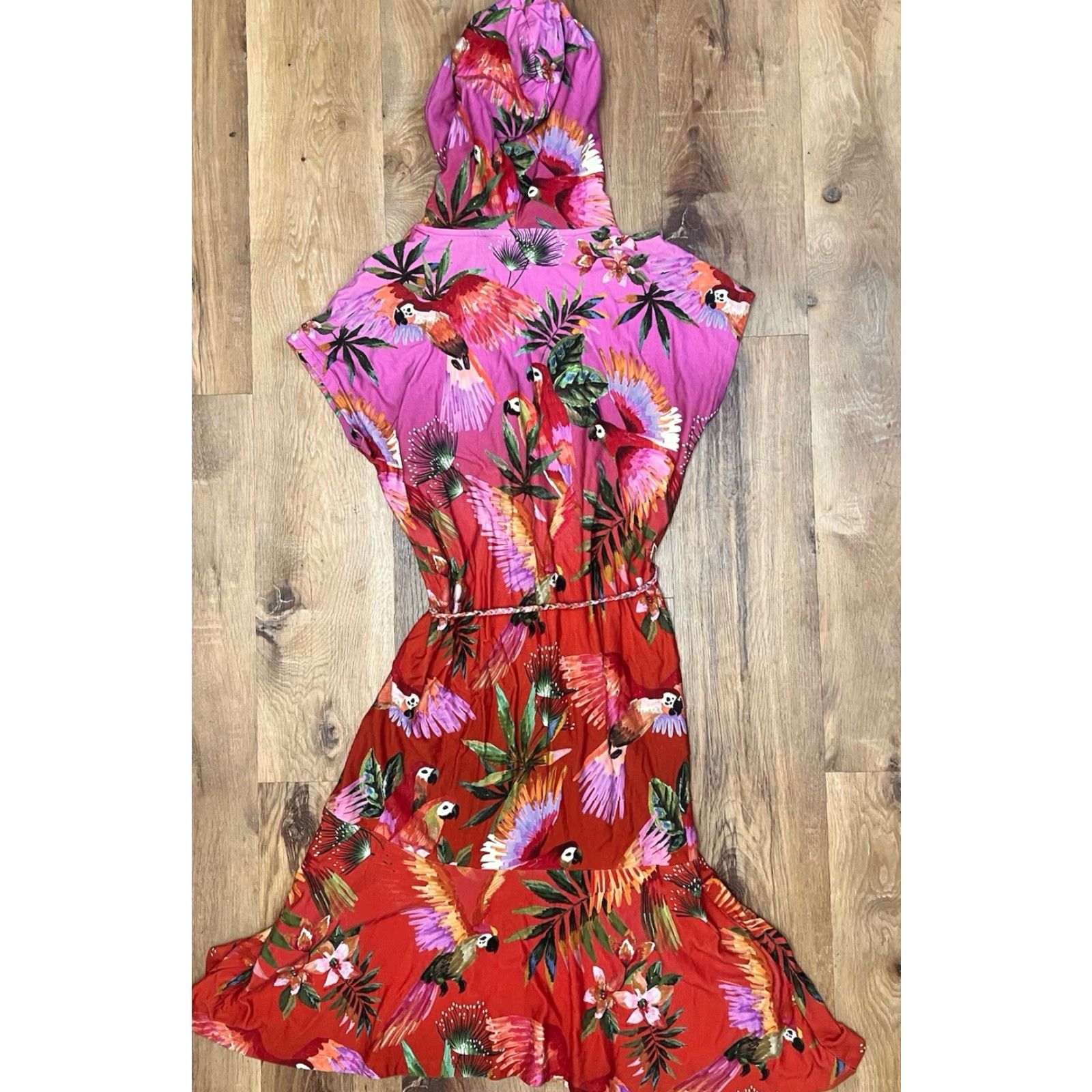 Anthropologie VINTAGE Farm For Anthropologie Dress Tropical Parrots Small Size S / US 4 / IT 40 - 6 Thumbnail
