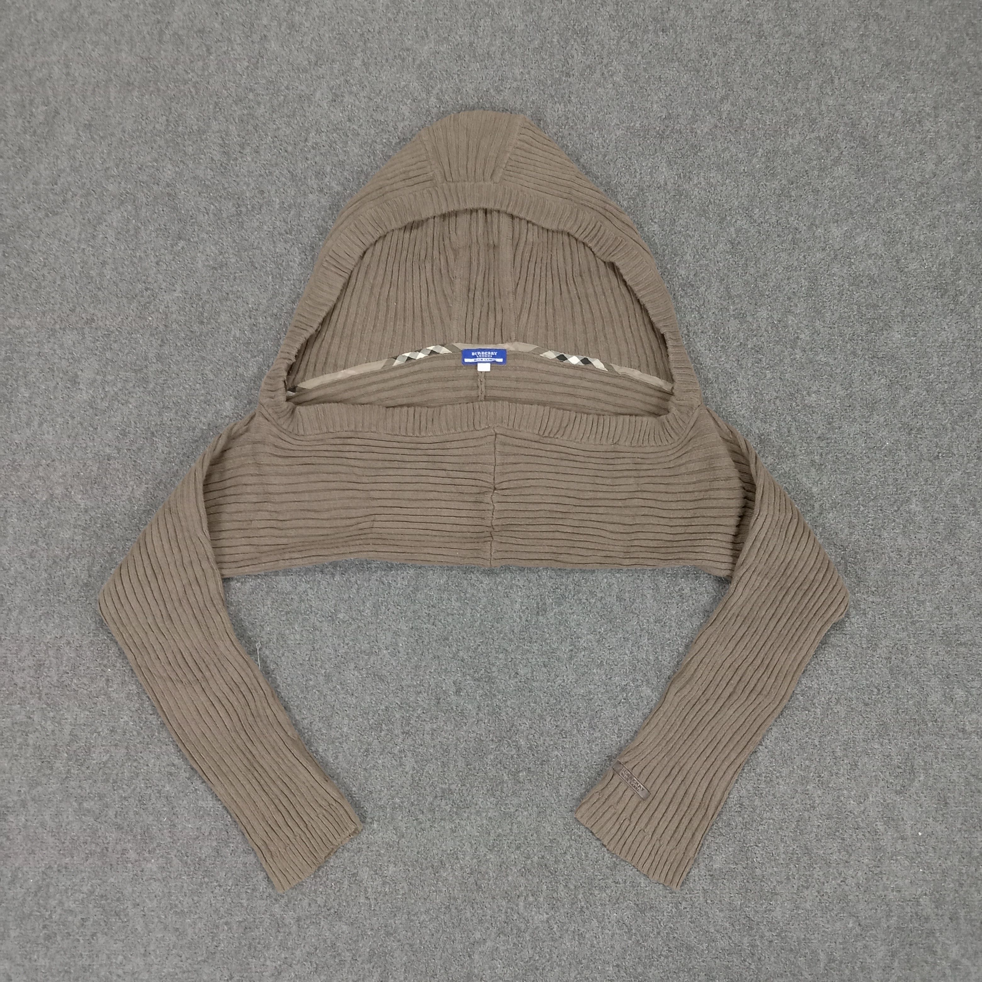 Burberry × Vintage Burberry Black Label Rare Style Sweater Crop Top Hoodies Size S / US 4 / IT 40 - 1 Thumbnail