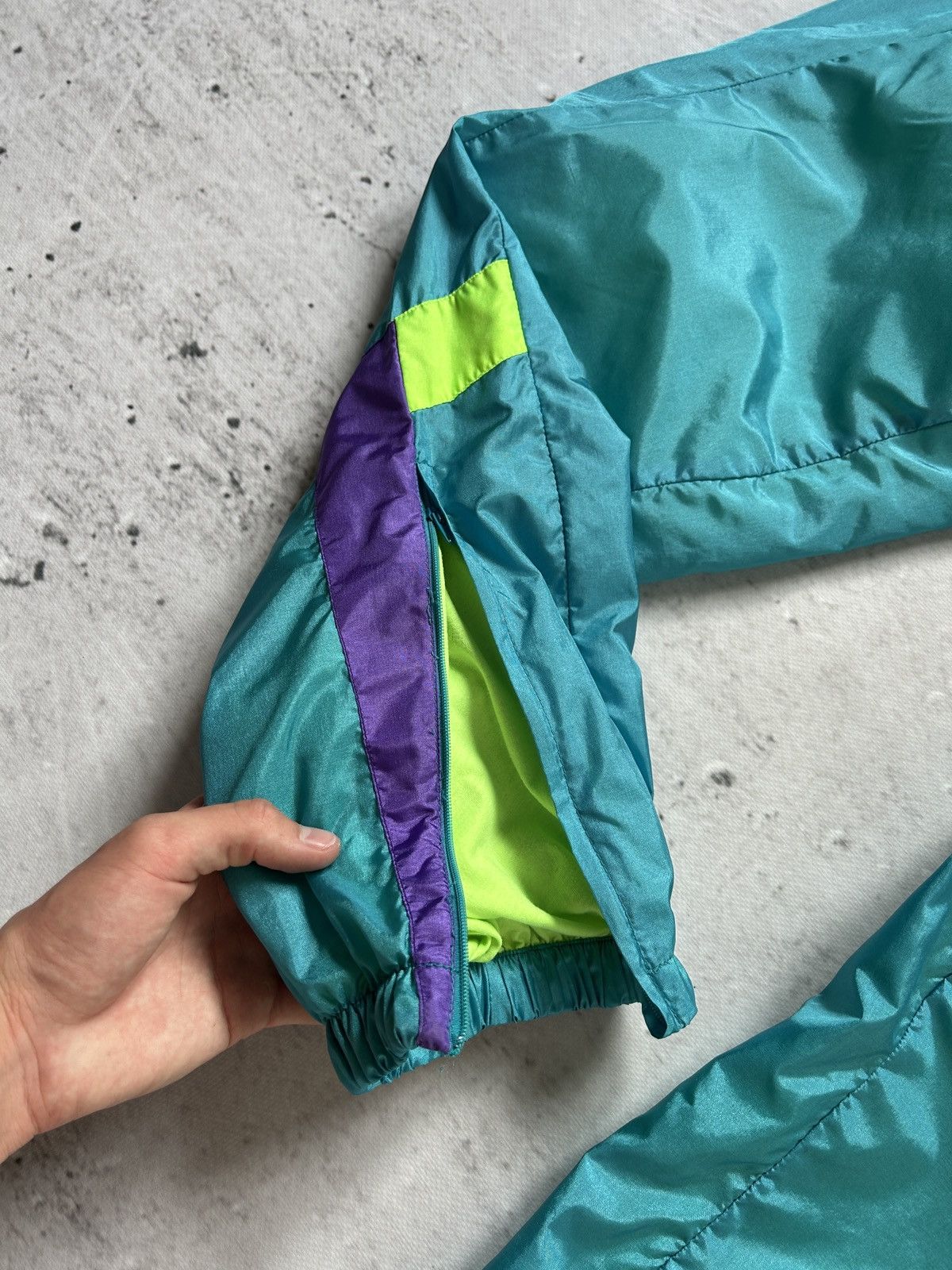 Nike 💥Rare Vintage Nike Baggy Nylon Track Pants 80s Og Y2k HipHop Size US 32 / EU 48 - 9 Thumbnail