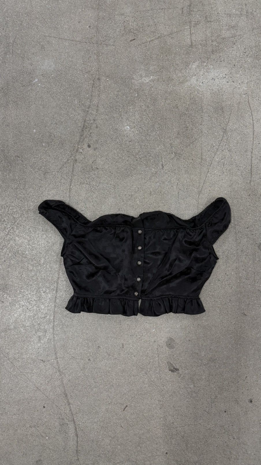 Chrome Hearts × Comme des Garcons Super Rare! Chrome Hearts Black Silk Shoulder Top Size S / US 4 / IT 40 - 1 Thumbnail