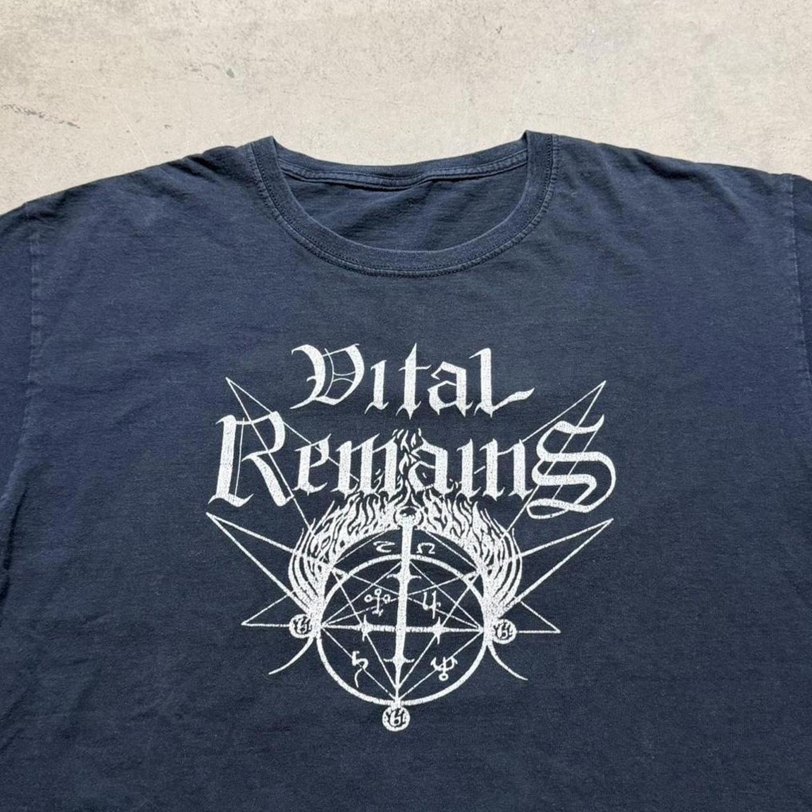Band Tees Vintage 90s Vital Remains Faded Black T-Shirt Death Metal Size US L / EU 52-54 / 3 - 2 Thumbnail