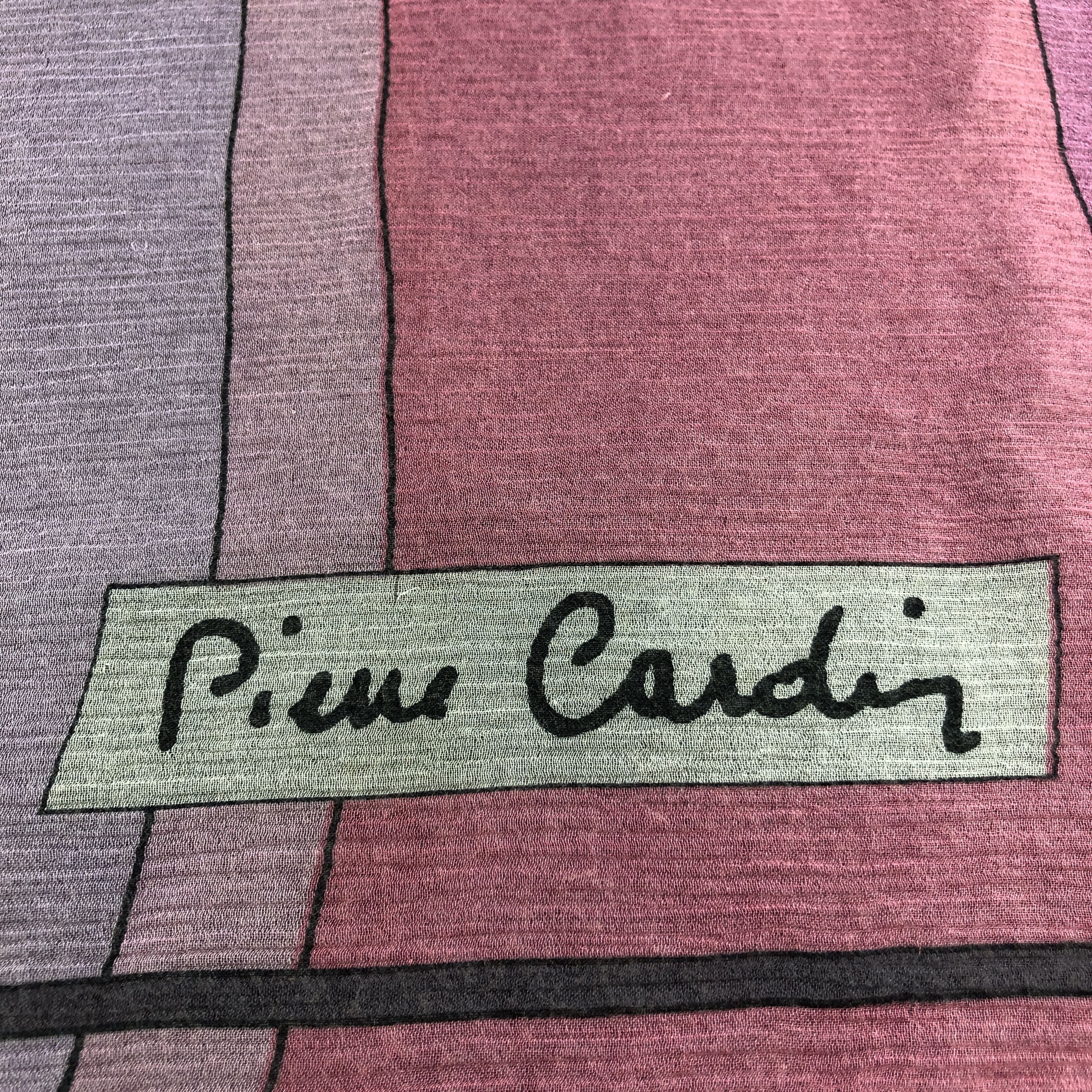 Pierre Cardin Vintage Pierre Cardin Abstract Hand Rolled Silk Scarf M1357 Size ONE SIZE - 4 Thumbnail