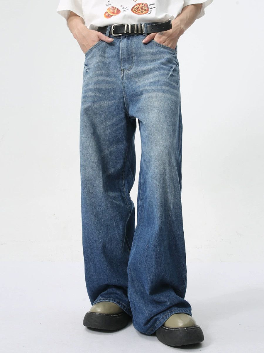 Jean American lightning washed loose casual straight jeans y2k Size US 32 / EU 48 - 2 Thumbnail