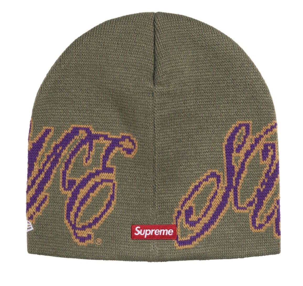New Era × Supreme Supreme New Era Cursive Beanie SS26 Size ONE SIZE - 2 Thumbnail