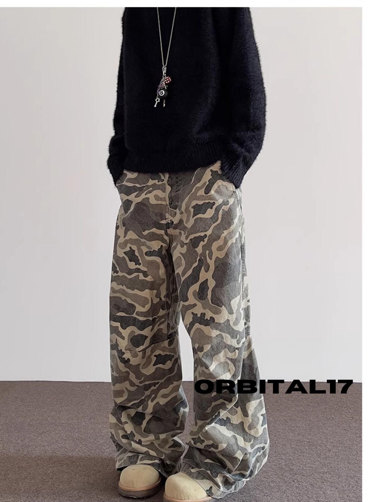 Vintage Camo Print Baggy Flared Pants Size US 30 / EU 46 - 1 Thumbnail