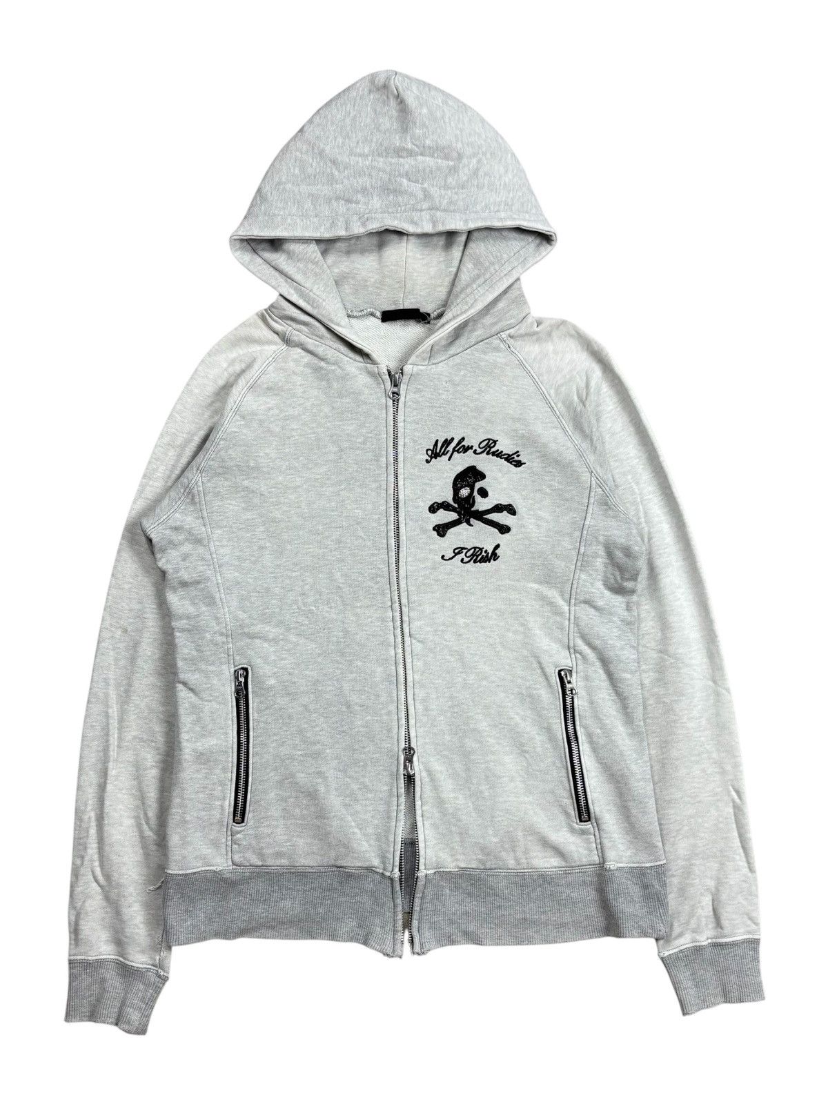 Hysteric Glamour 2000s I-Irish - Distressed Skull Patchwork Zip Hoodie Size US M / EU 48-50 / 2 - 2 Thumbnail