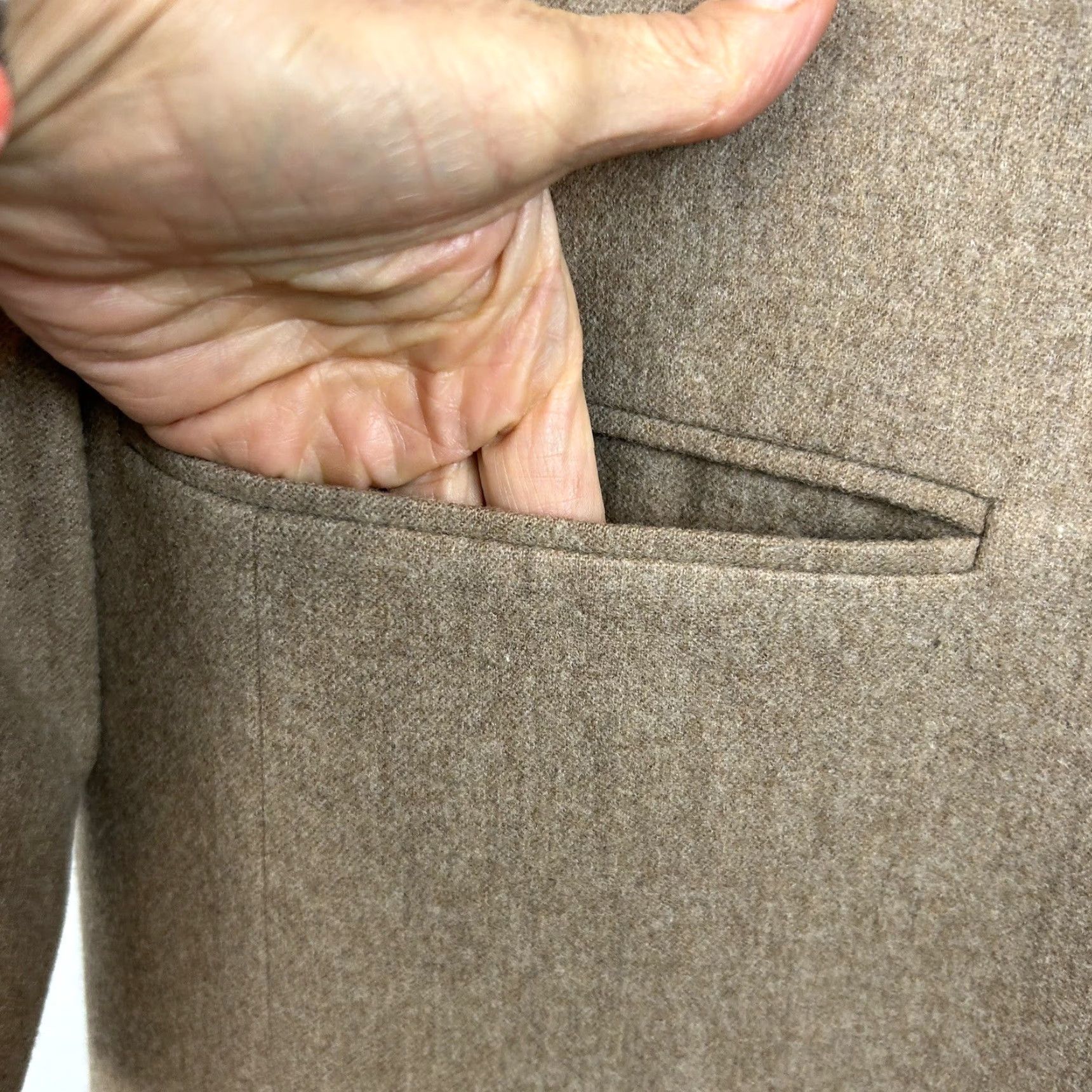Pendleton VINTAGE Pendleton Blazer Womens 14 Beige Wool Single Button Flaws Read Size XL / US 12-14 / IT 48-50 - 5 Thumbnail