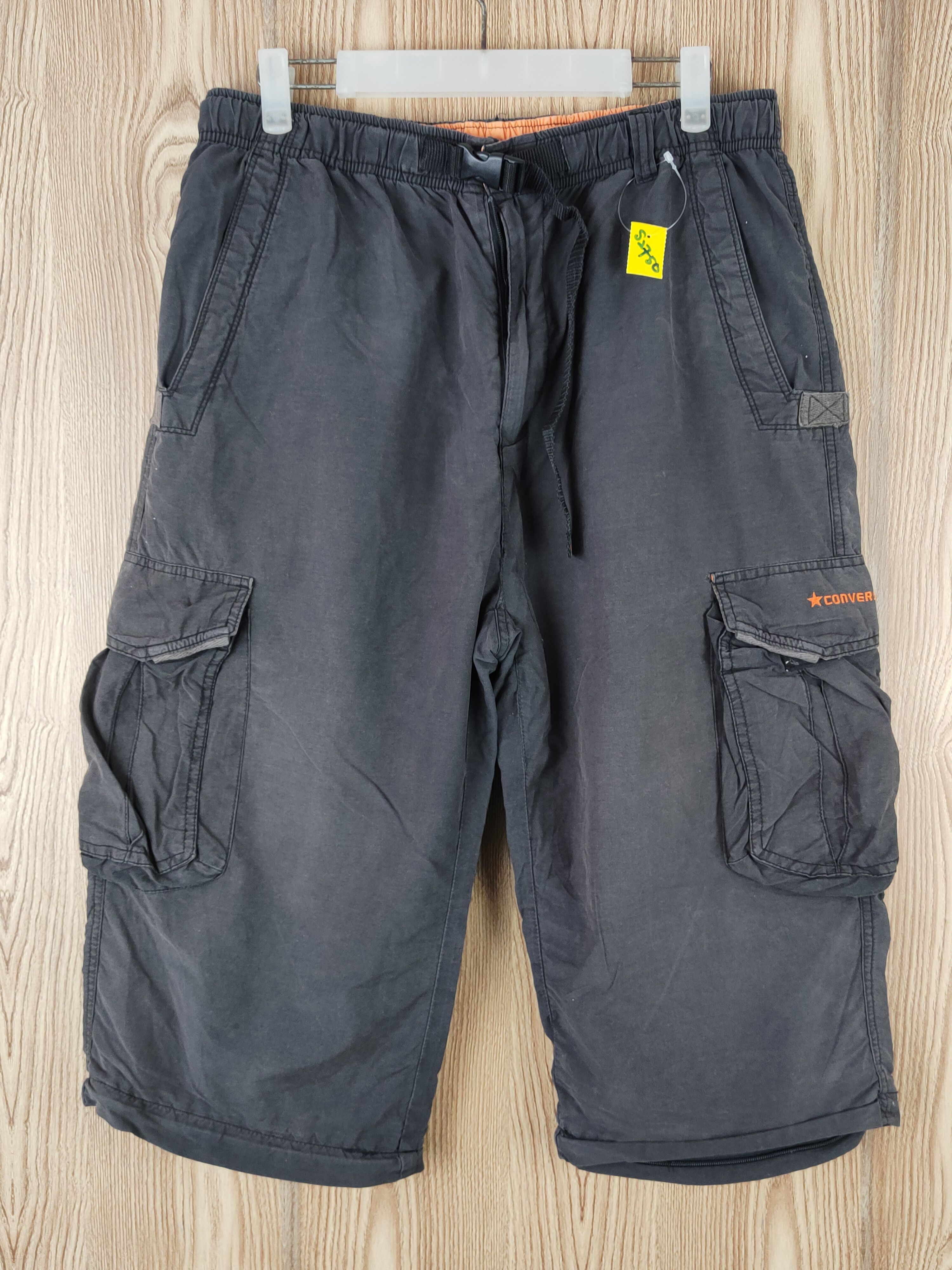 Converse Converse Black Faded Multipocket Tactical Short Pants #S2750 Size US 32 / EU 48 - 1 Thumbnail