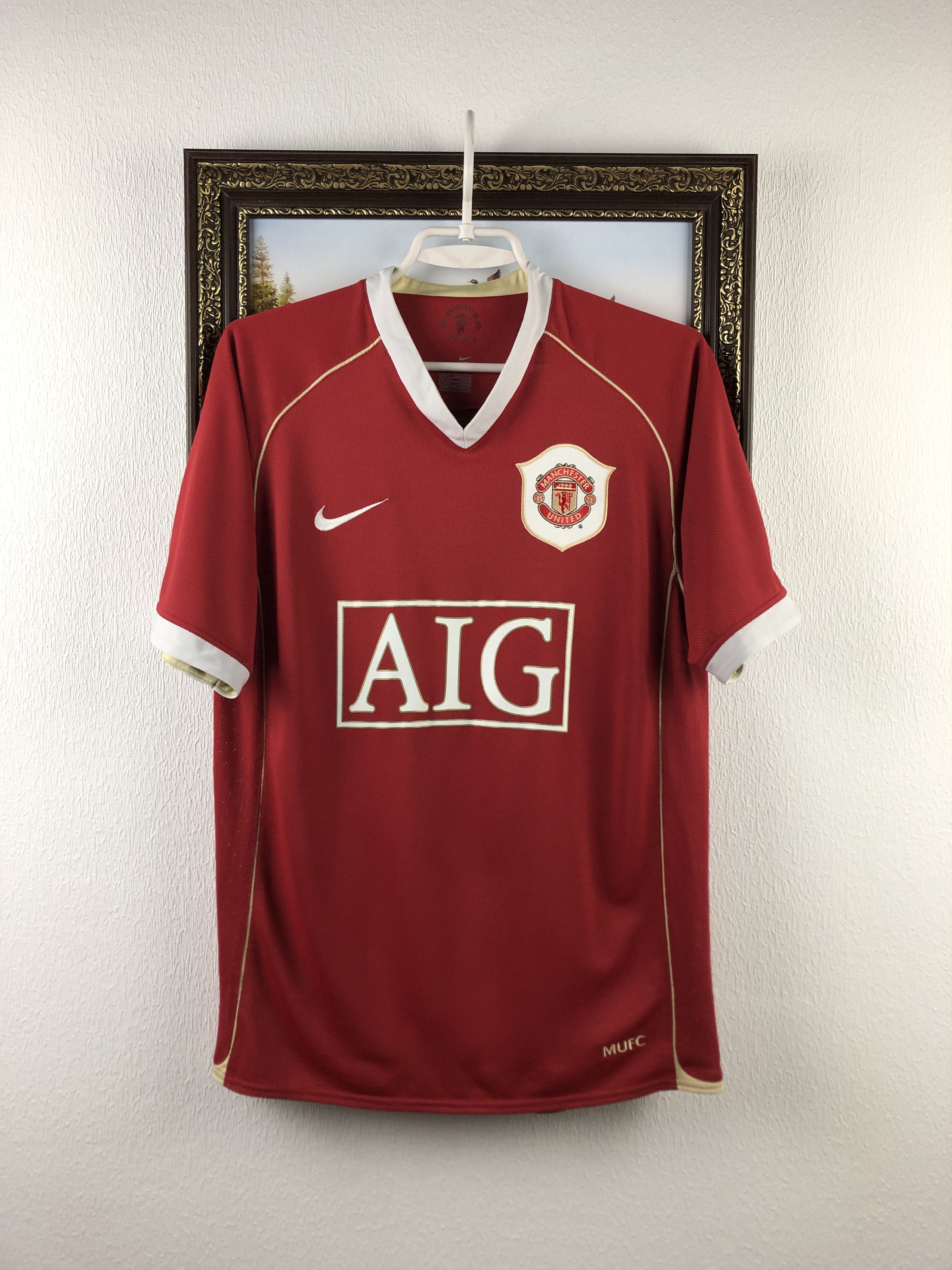 Nike Manchester United shirt 2006 Soccer Nike Jersey Mens Trikot Size US S / EU 44-46 / 1 - 1 Thumbnail