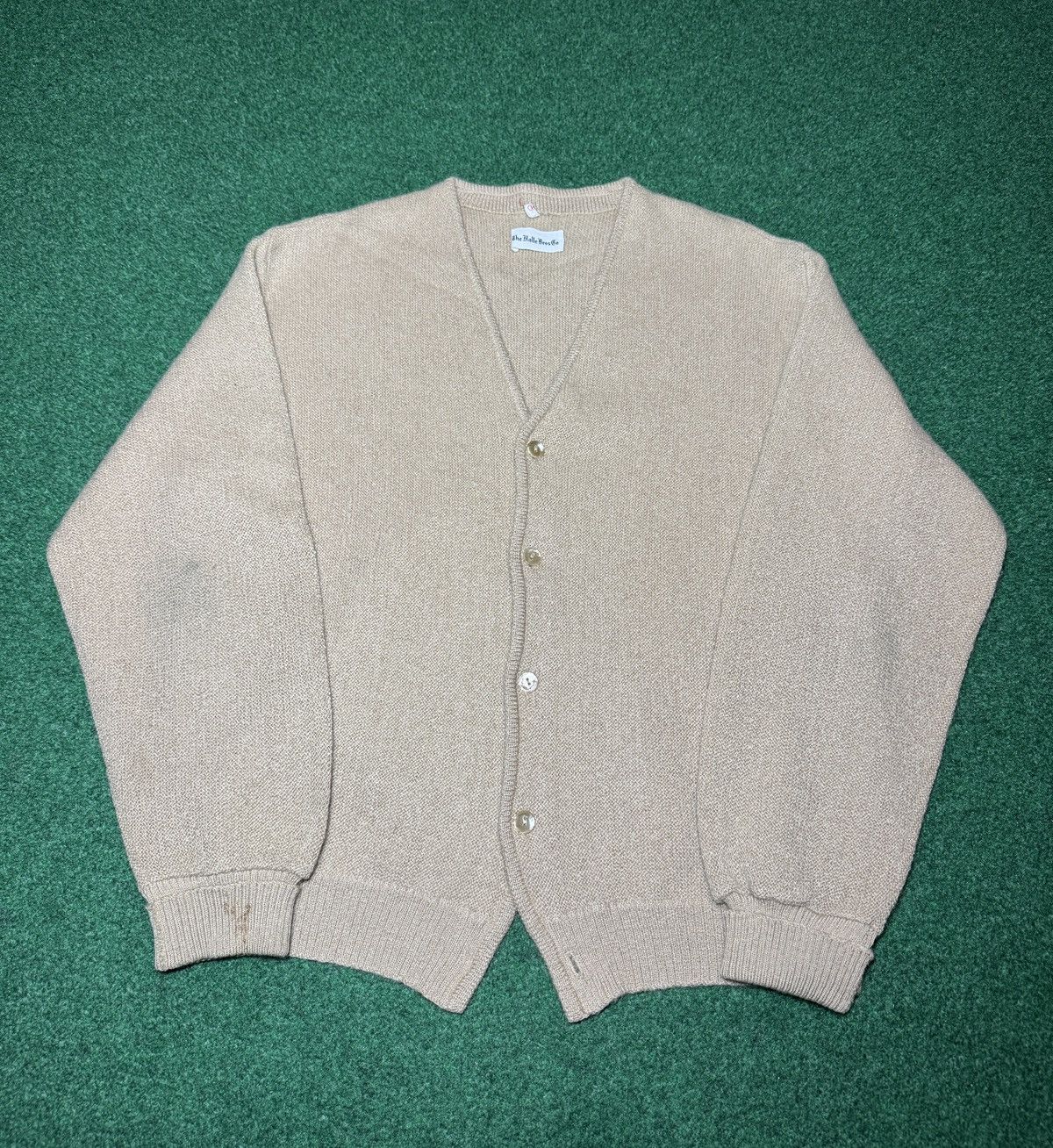 Vintage Halle Bros Co True Vintage 50s 60s Mohair Wool Tan Cardigan Size US M / EU 48-50 / 2 - 1 Thumbnail