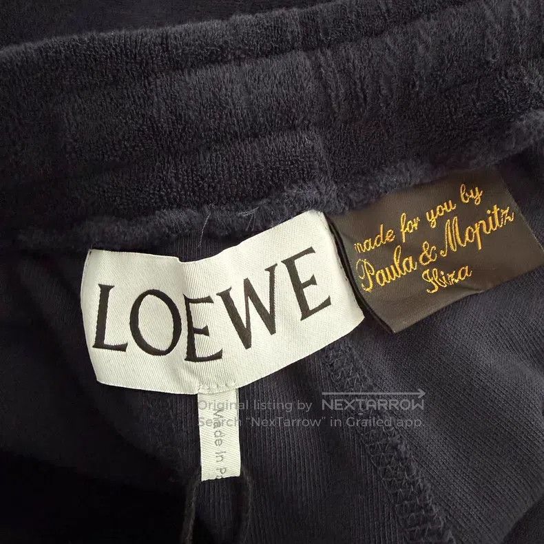 Loewe Loewe size S Dark Blue Casual Short Pants, Embroidered Logo Size US 30 / EU 46 - 4 Thumbnail