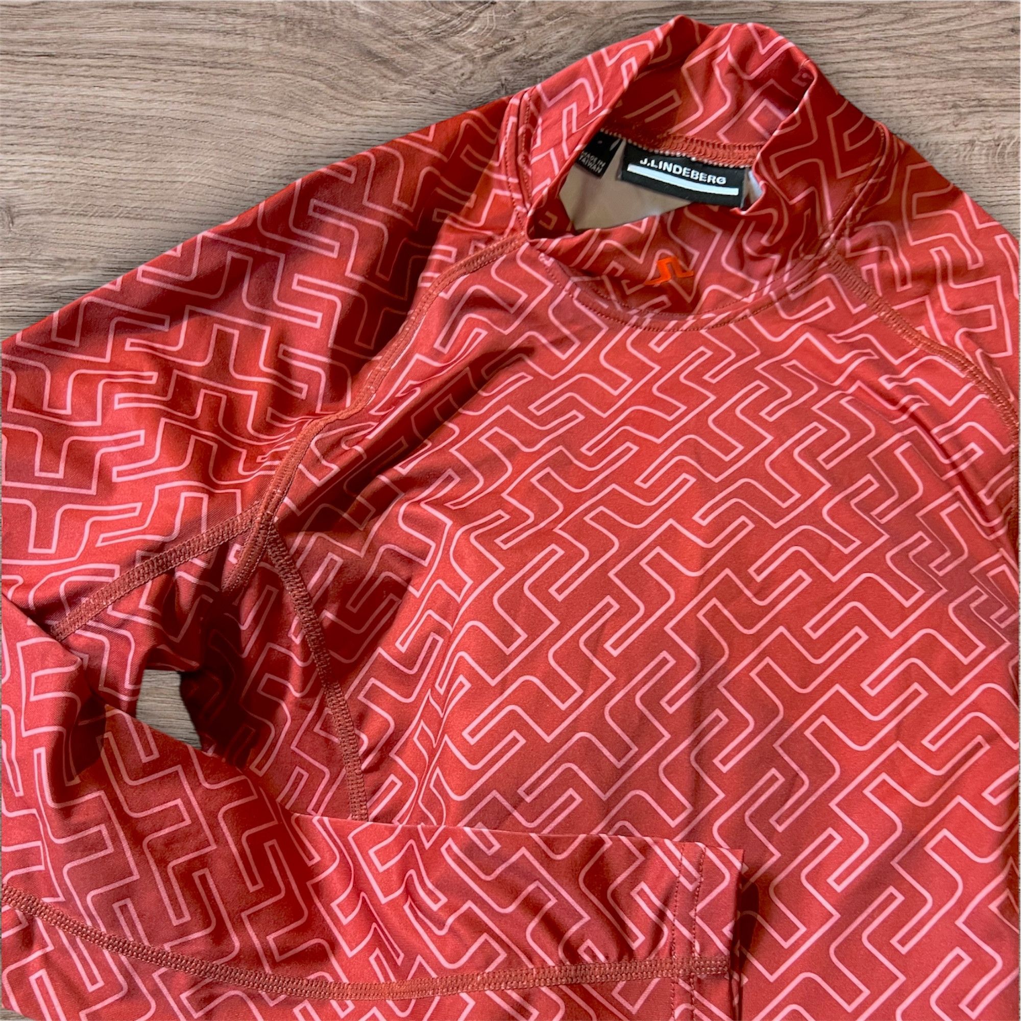 J.Lindeberg J.Lindeberg Asa Print Compression Mock Neck Golf Top - Small Size S / US 4 / IT 40 - 4 Thumbnail