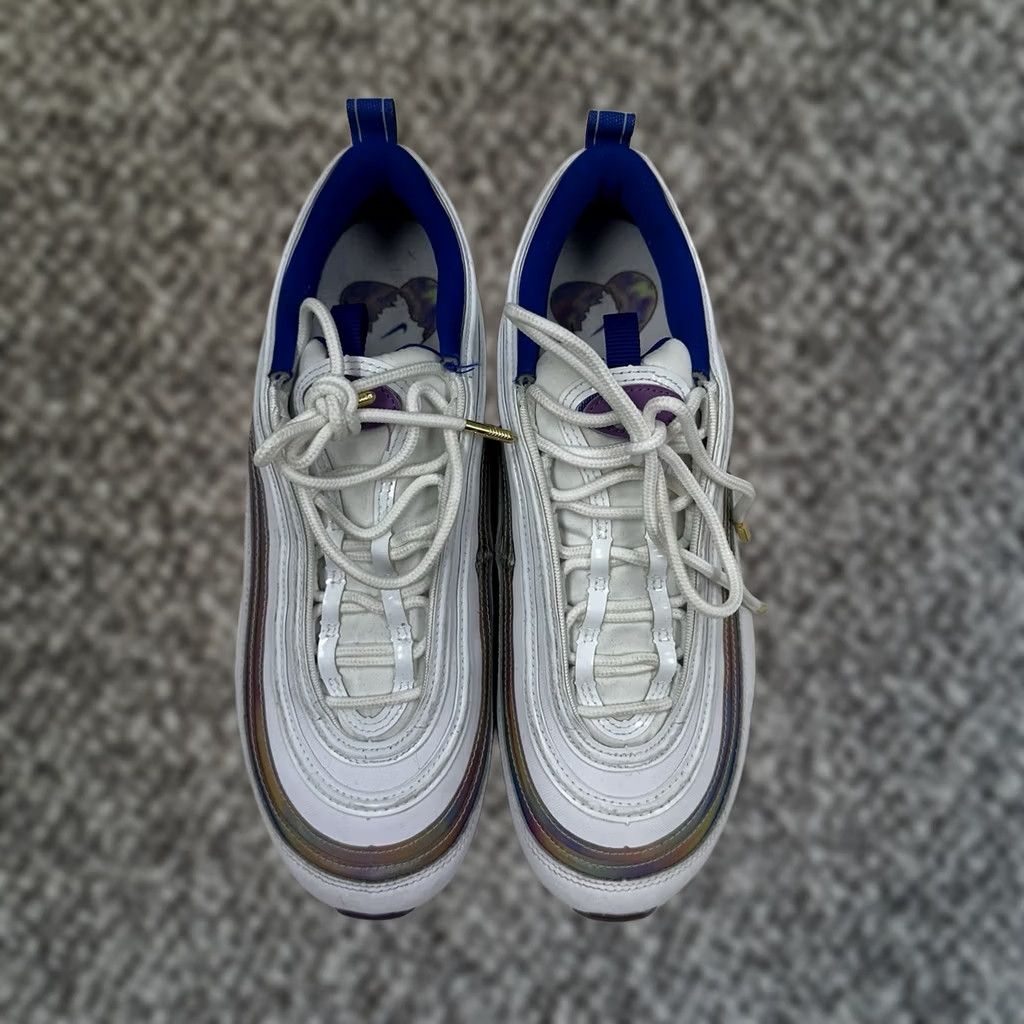 Nike VINTAGE Nike Air Max 97 SE Easter Iridescent Rainbow CW2456-100 Women 7.5 White Rainbow Easter Nike Air Max 97 SE Womens Size US 8 / IT 38 - 1 Thumbnail