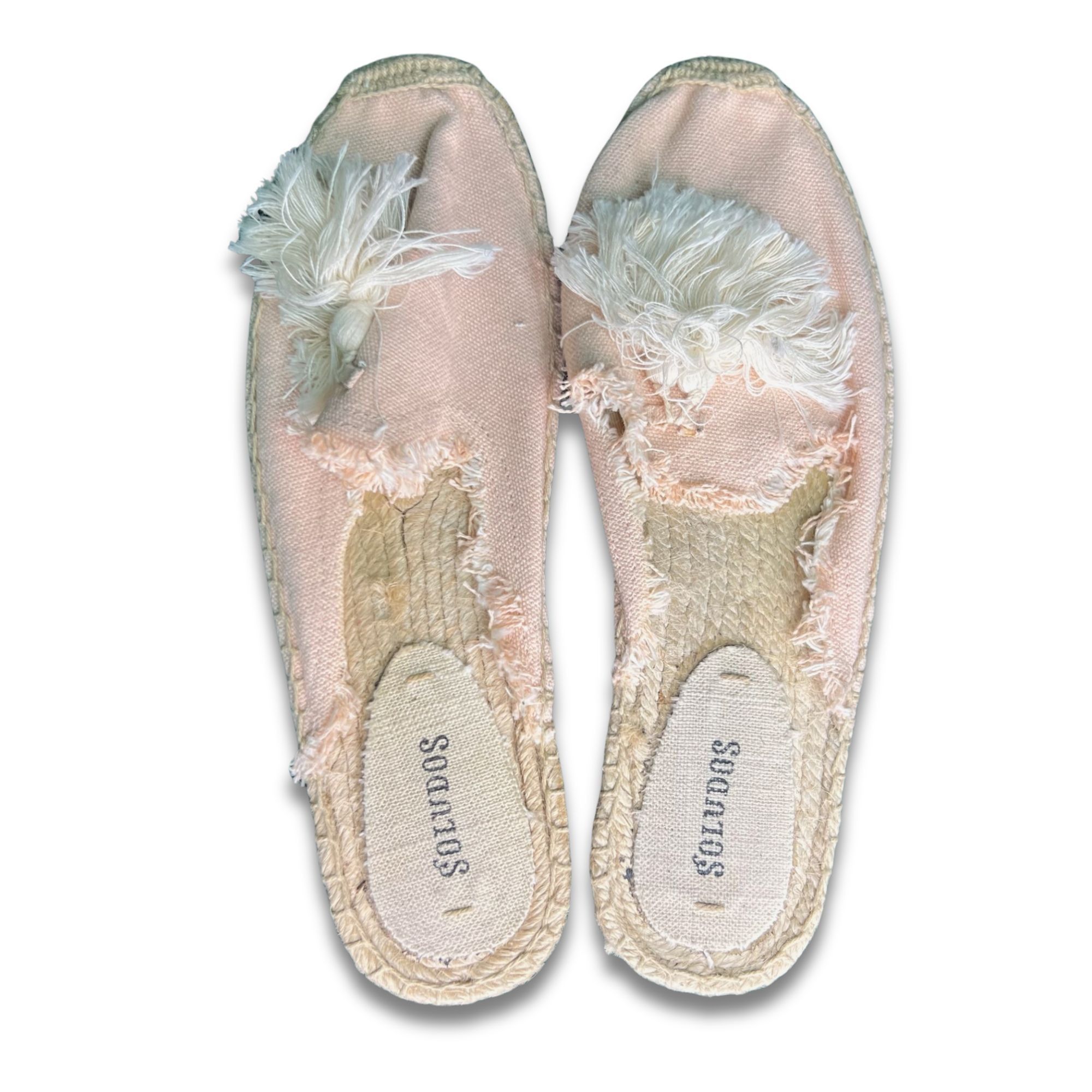 Soludos Soludos Peony Pink Suede Tassel Espadrille Mules Size 7.5 Size US 7.5 / IT 37.5 - 2 Thumbnail
