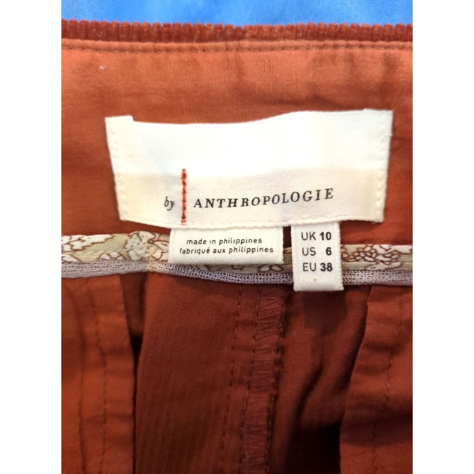 Anthropologie VINTAGE Anthropologie Pilcro Corduroy Wide Leg Ankle Pants 6 Exposed Button High Waist Brown Cotton Blend Wide-Leg Ankle Pants Womens Menop? Size 28" / US 6 / IT 42 - 3 Thumbnail