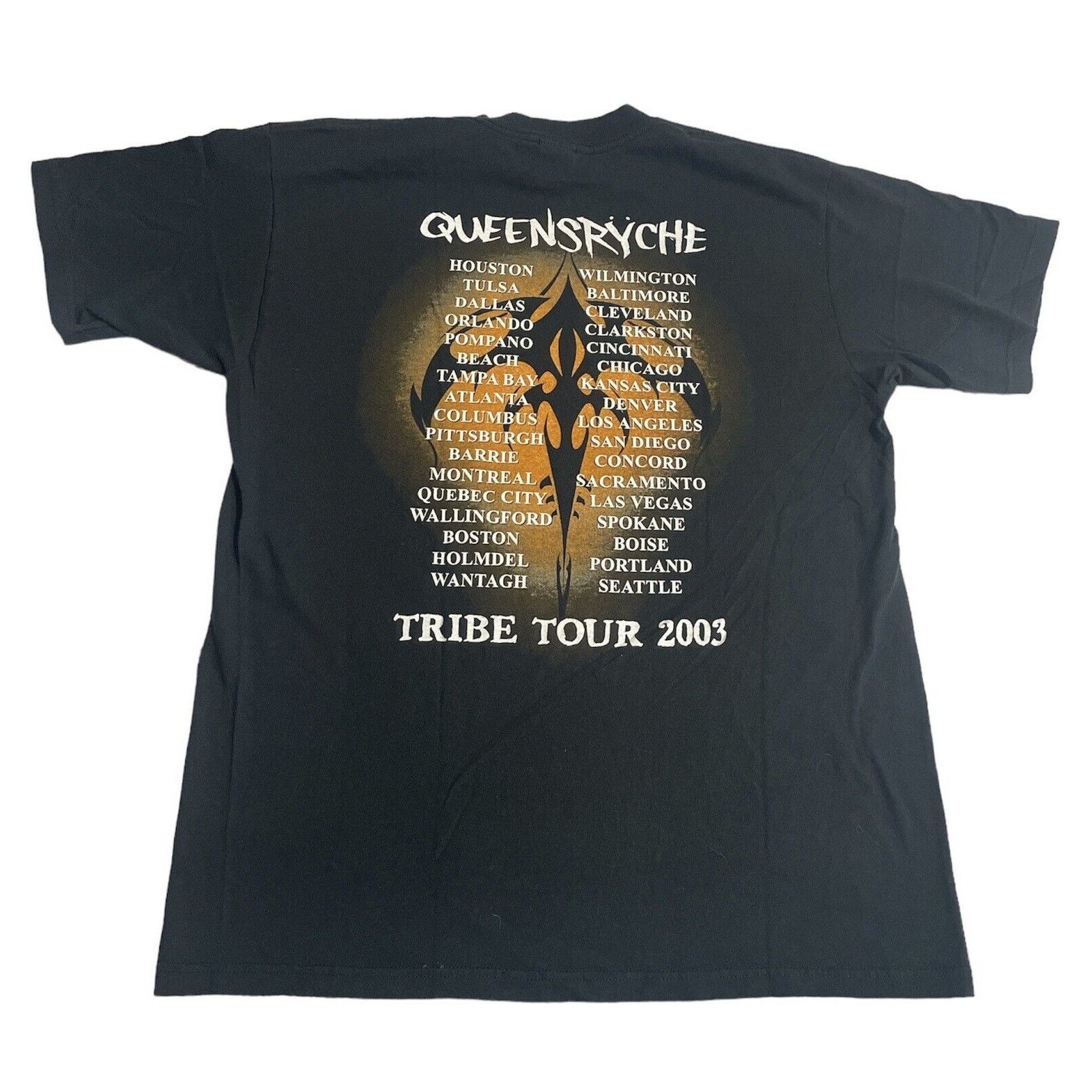 Gildan Queensryche Tribe Tour 2003 Large VINTAGE RARE Size US L / EU 52-54 / 3 - 3 Thumbnail
