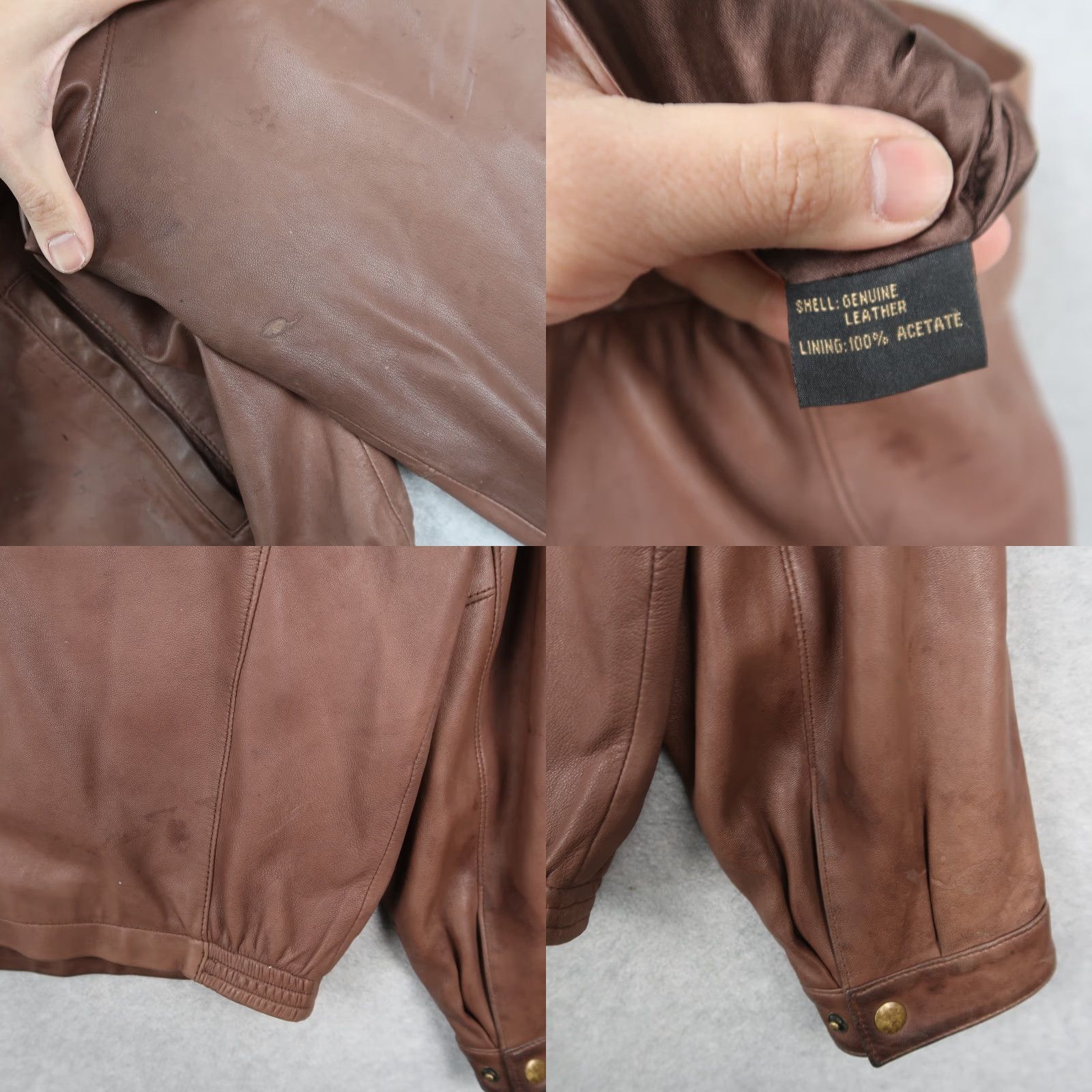 Golden Bear Golden Bear Leather Jacket Men's XL Regular Zip Up Bomber Brown 90s Classic Vintage Theme Casual Travel Winter Fall Spring Zip Full Zip Size US XL / EU 56 / 4 - 10 Thumbnail