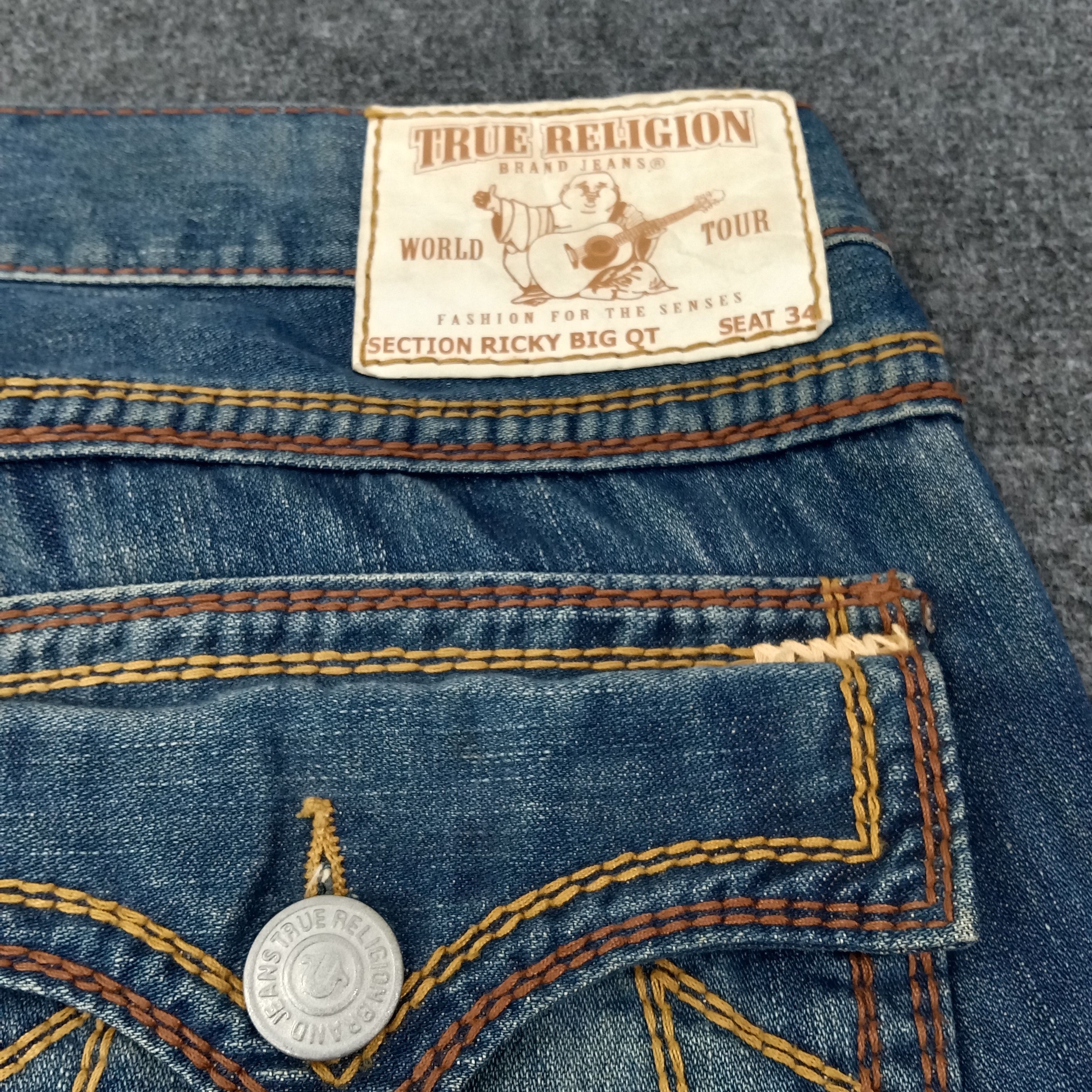 True Religion True Religion American Denim Jeans C258N5 Size US 37 - 8 Thumbnail