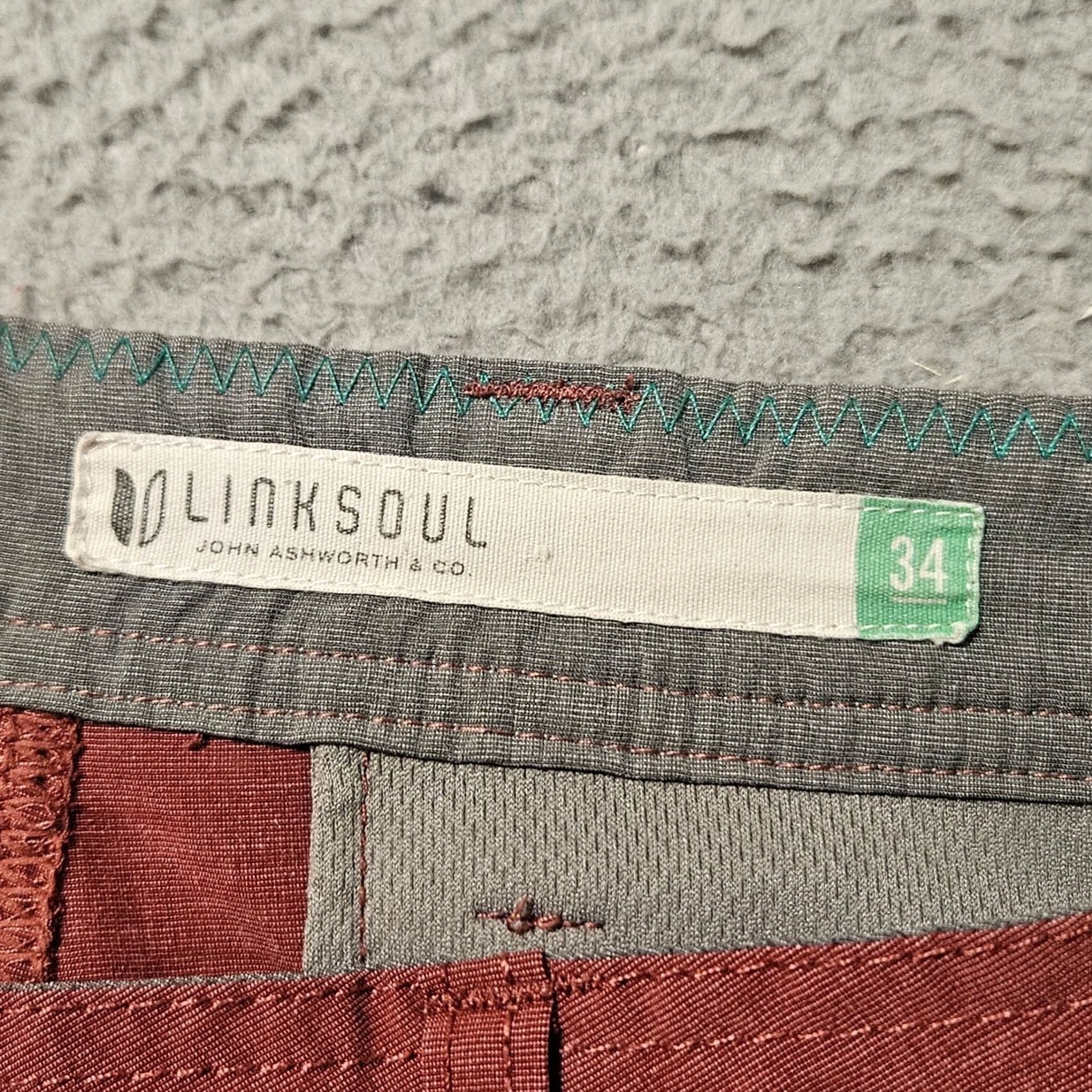 Vintage Linksoul Red Golf Shorts Stretch Active Men's Size 34 10" Size US 34 / EU 50 - 3 Thumbnail
