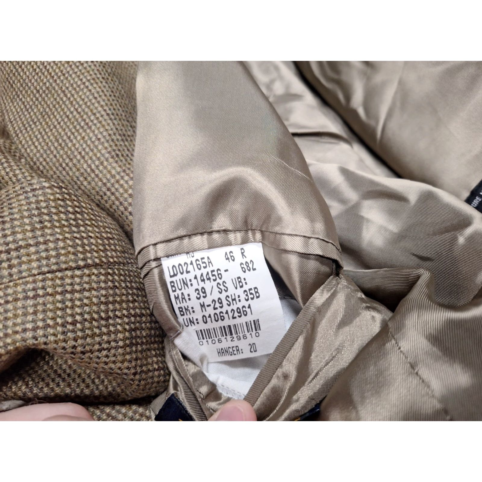 Vintage Ralph Lauren Polo University Club Blazer 2-Button 46R Wool Tweed Brown Mens Jacket Size US XXL / EU 58 / 5 - 3 Thumbnail