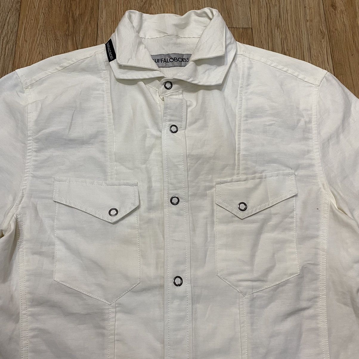 BUFFALO BOBS 2000s Buffalo Bobs - Double Layered Vkei Style White Shirt Size US M / EU 48-50 / 2 - 6 Thumbnail