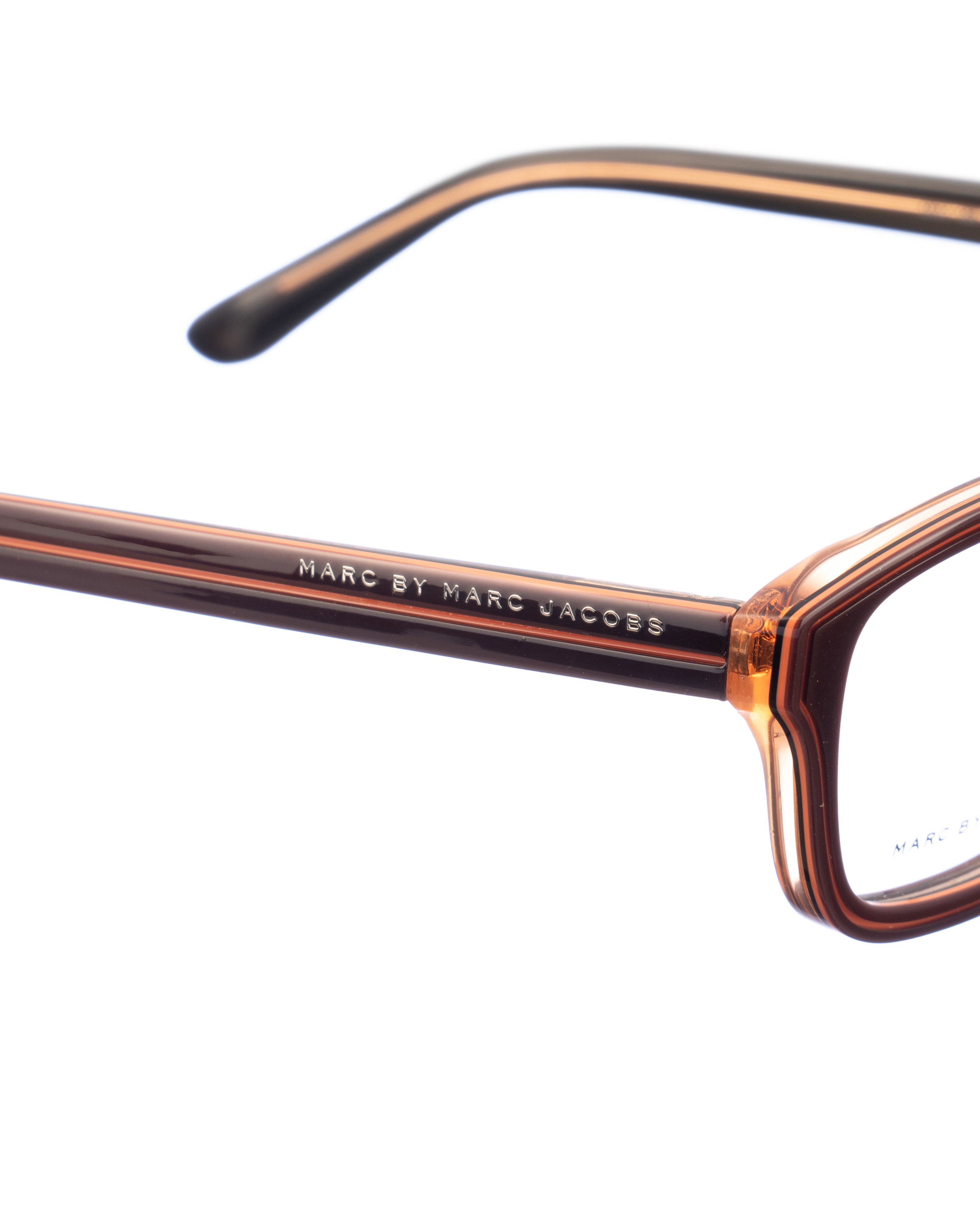 Marc Jacobs Marc by Marc Jacobs 00s Rectangular Brown and Orange Glasses Size ONE SIZE - 2 Thumbnail