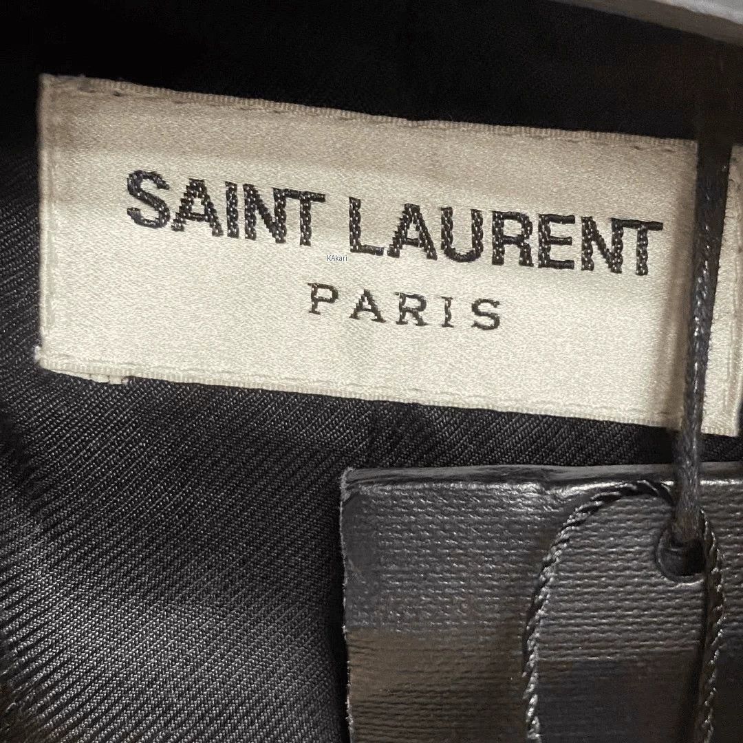 Saint Laurent Paris Saint Laurent Burdy Leather Logo Baseball Jacket Size US S / EU 44-46 / 1 - 5 Thumbnail