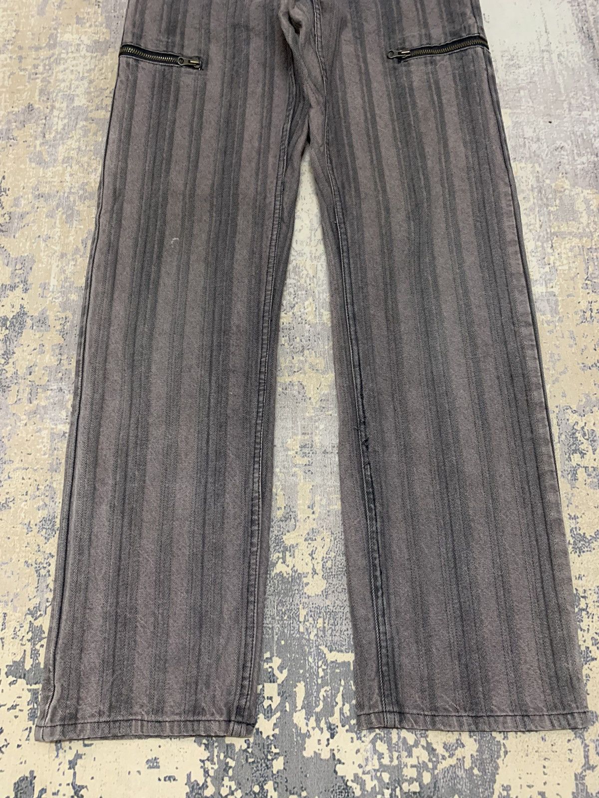 Japanese Brand Archive PPFM Striped Twill Cargo Zipper Pockets Pants Size US 29 - 4 Thumbnail