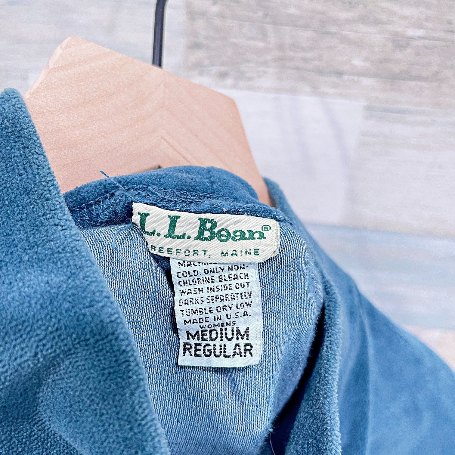 L.L. Bean LL Bean Vintage Velour Mockneck Dress Blue Womens Medium Size M / US 6-8 / IT 42-44 - 5 Thumbnail