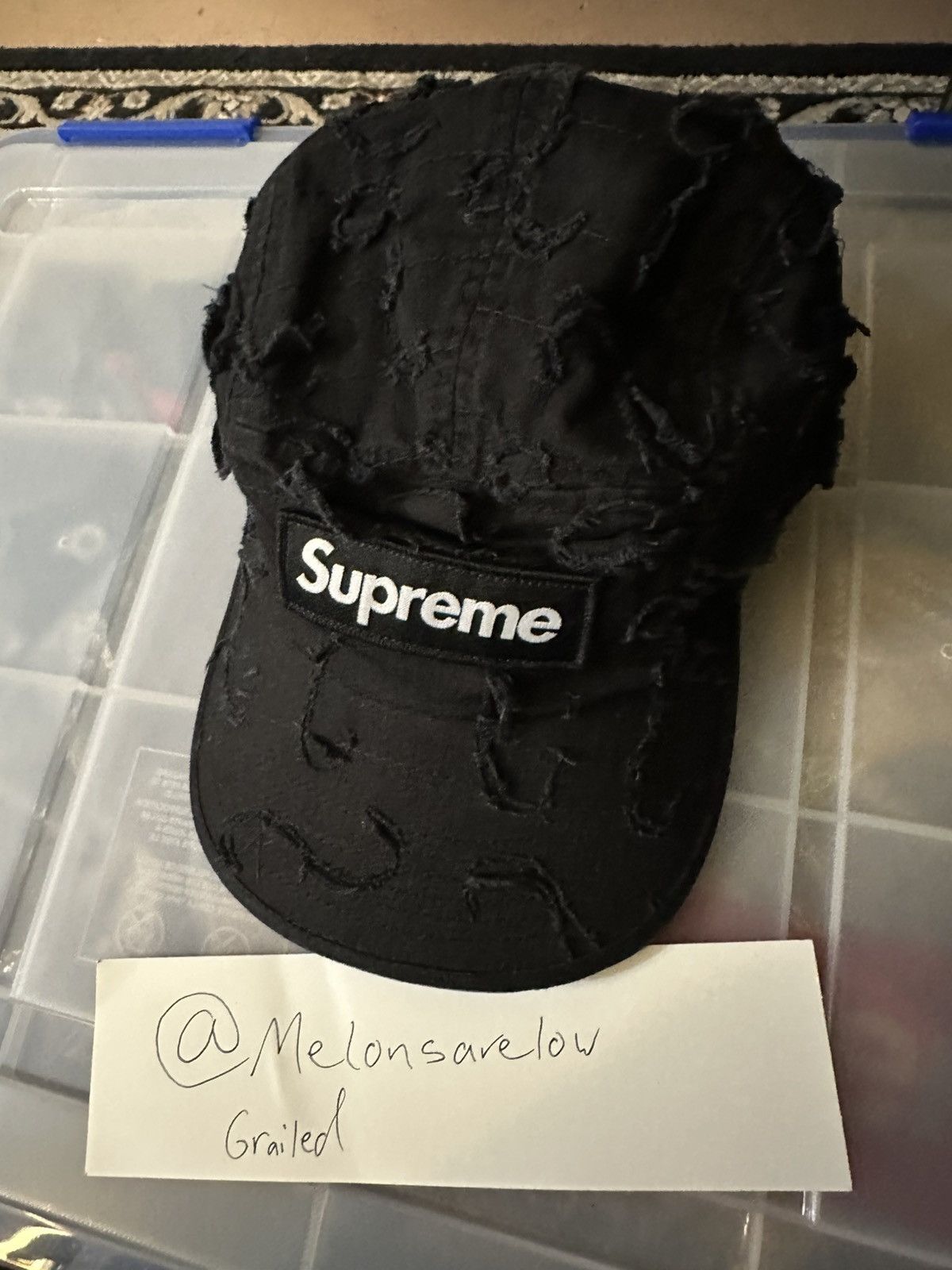 Griffin × Supreme Supreme/Griffin Camp Cap - Black Size ONE SIZE - 2 Thumbnail