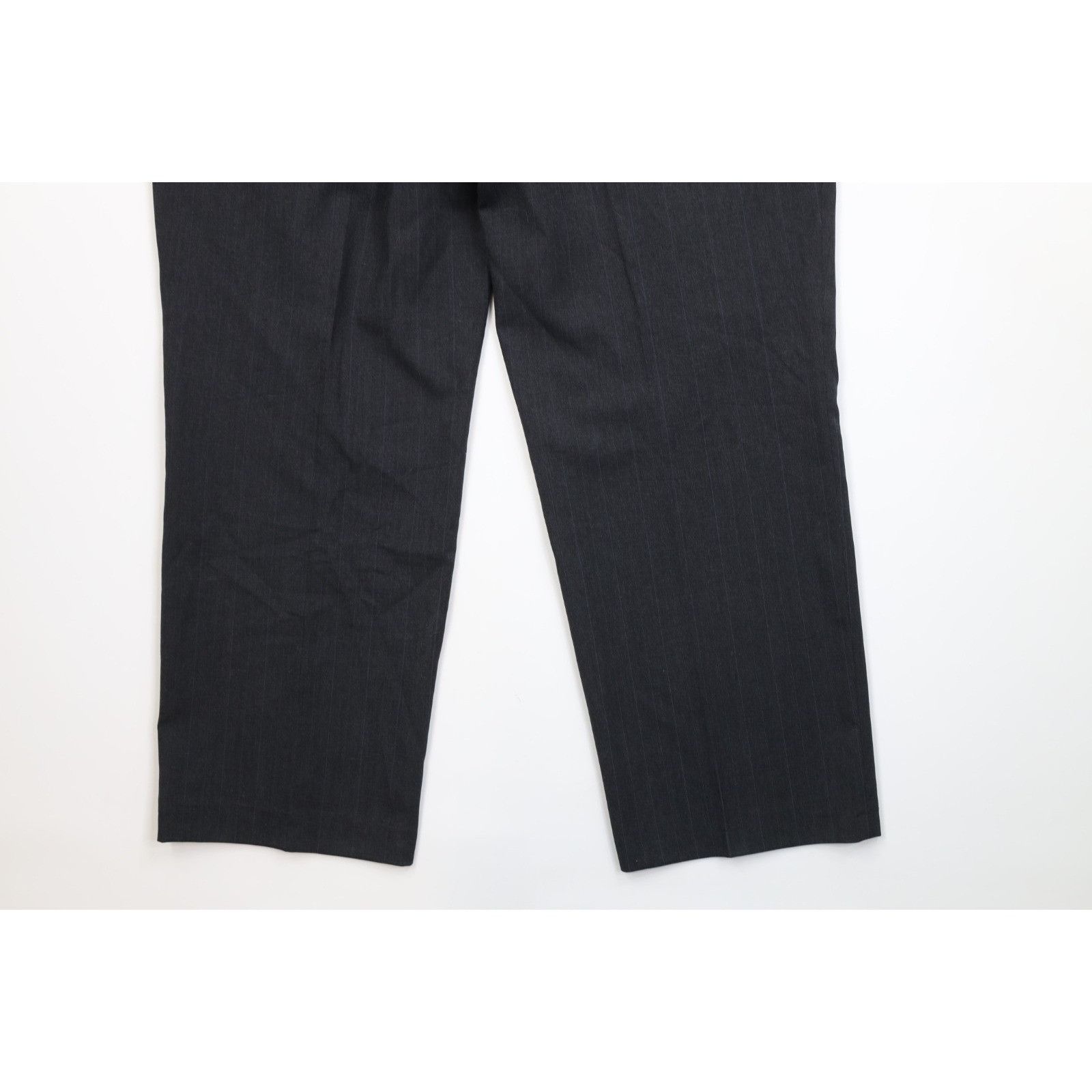Vintage Vintage 90s Streetwear 2 Piece Wool Pinstriped Suit Size 50R - 19 Thumbnail