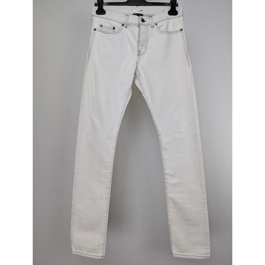 Saint Laurent Paris o1rshd1 Slim Fit Jeans in White Size US 28 / EU 44 - 2 Thumbnail