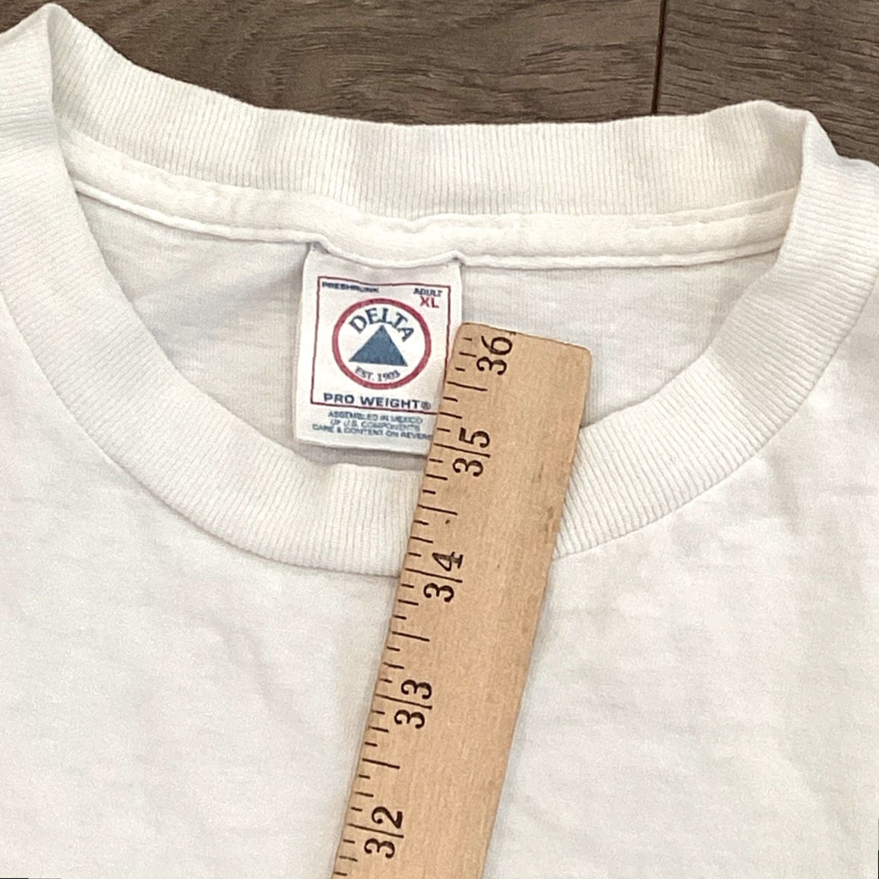 Delta VINTAGE Y2K Delta Fellowship Christian T-Shirt Adult XL White Mens Size US XL / EU 56 / 4 - 3 Thumbnail