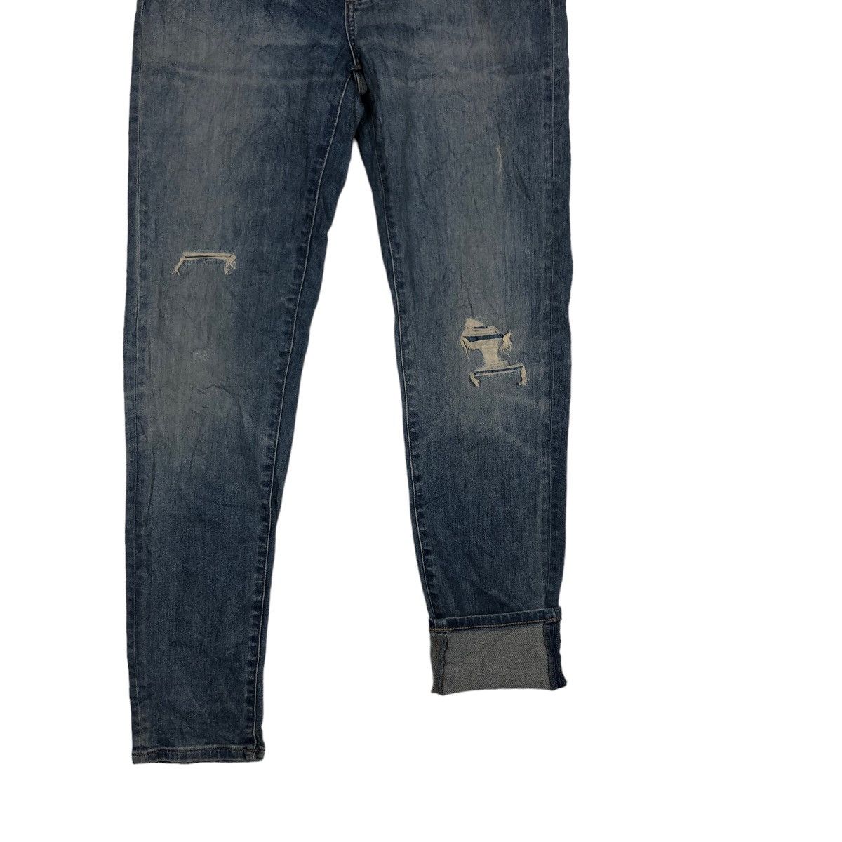 Japanese Brand 🔥PUNK DESIGN DISTRESSED DENIM UNIQLO JEANS JAPAN MADE Size US 28 / EU 44 - 10 Thumbnail