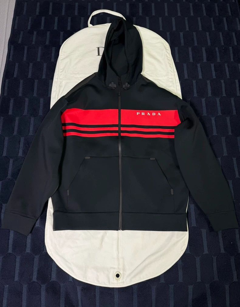 Prada Prada Prada Black Technical Fabric Jacket-2507 Size US XL / EU 56 / 4 - 1 Thumbnail