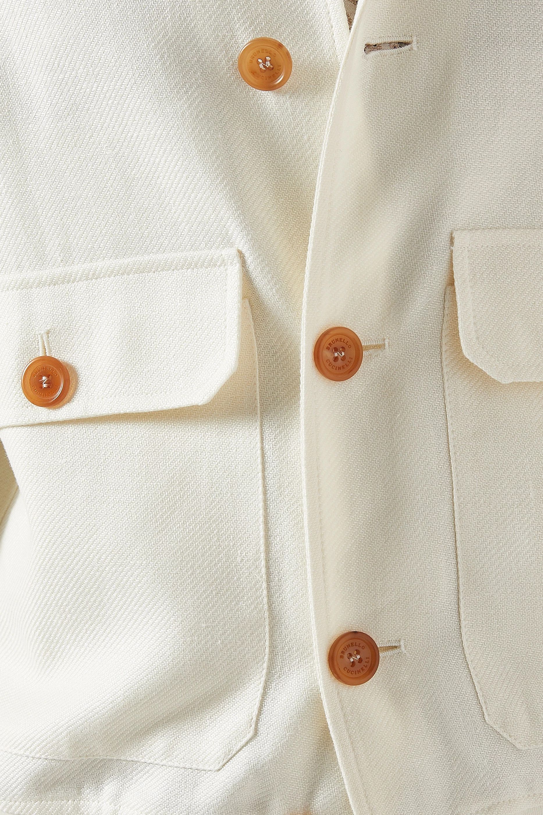 Brunello Cucinelli o1y0526 Casual Jacket in White Size US L / EU 52-54 / 3 - 4 Thumbnail