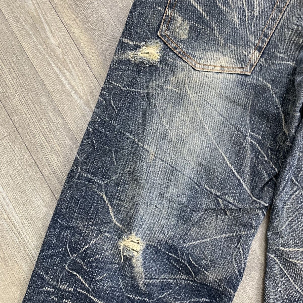 Japanese Brand × Le Grande Bleu (L.G.B.) LGB Style💥Nylaus Double Waist Distressed Denim Pants Size US 32 / EU 48 - 15 Thumbnail