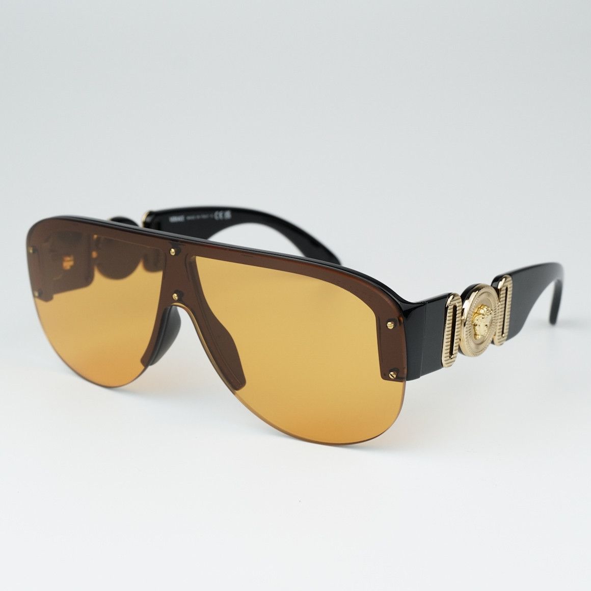 Versace NEW Versace VE4391 GB1/7 Shield Unisex Sunglasses Size ONE SIZE - 3 Thumbnail