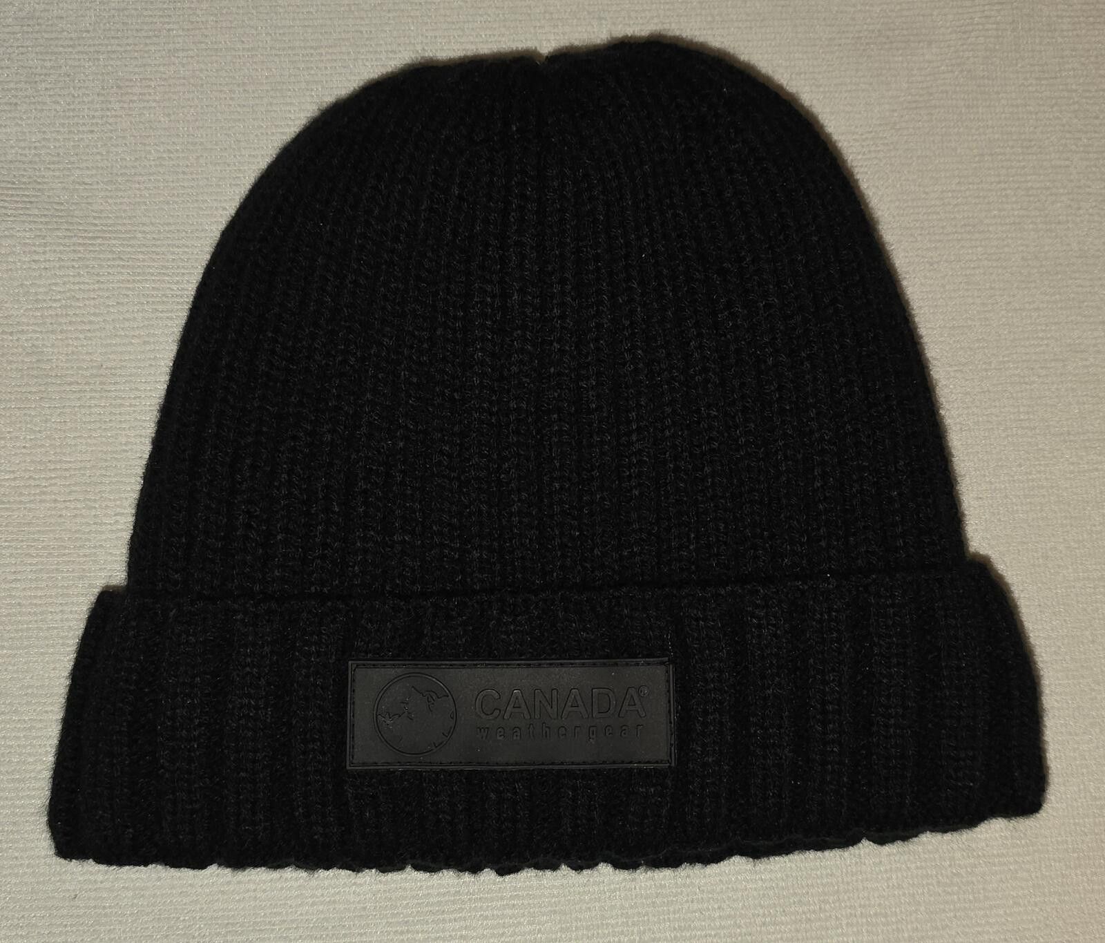 Other Canada Weathergear Black Ribbed Knit Beanie Hat Size ONE SIZE - 1 Thumbnail