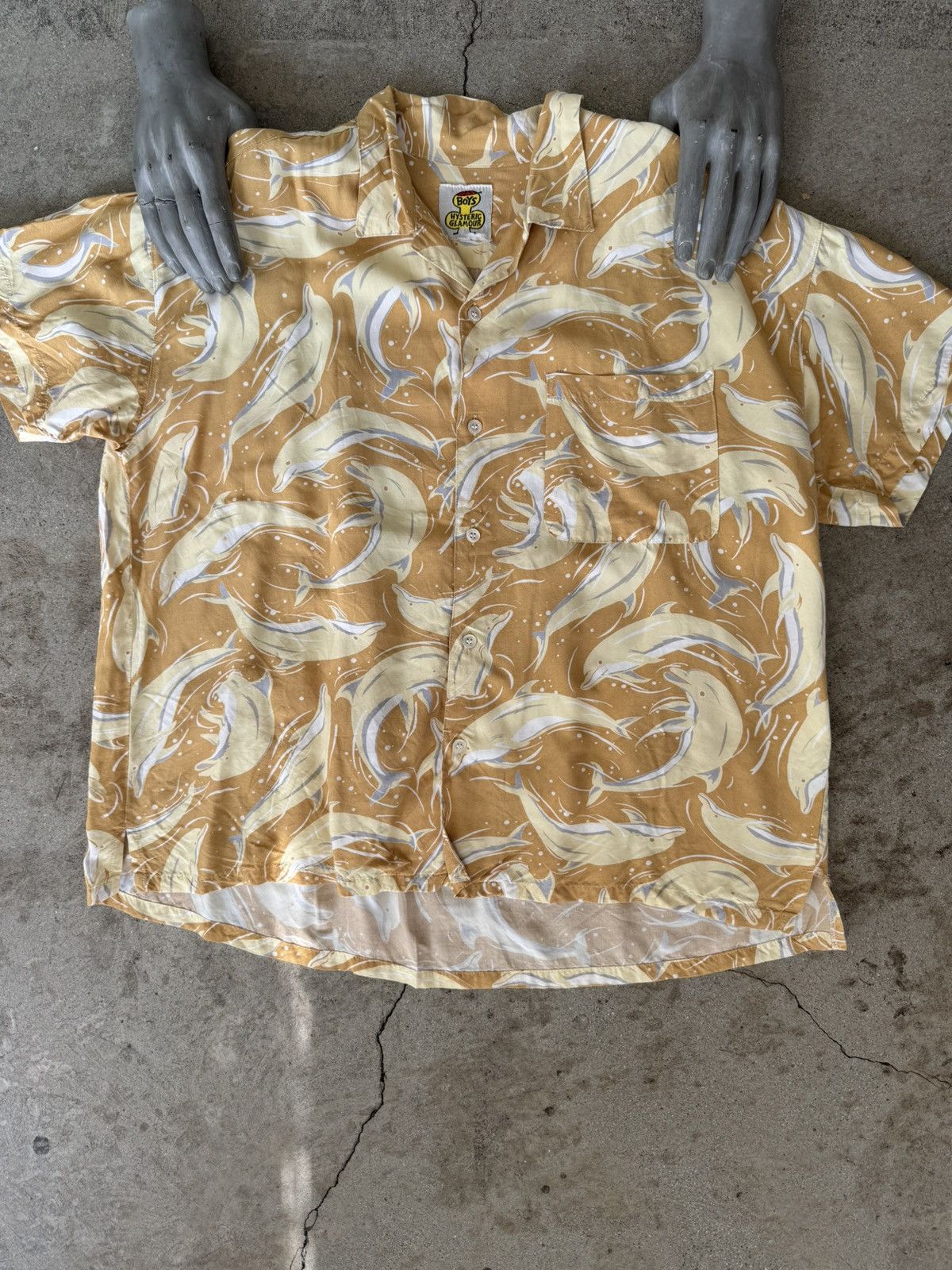 Hysteric Glamour ARCHIVE HYSTERIC GLAMOUR LOOP COLLAR DOLPHIN HAWAIIAN SHIRT Size US M / EU 48-50 / 2 - 1 Thumbnail