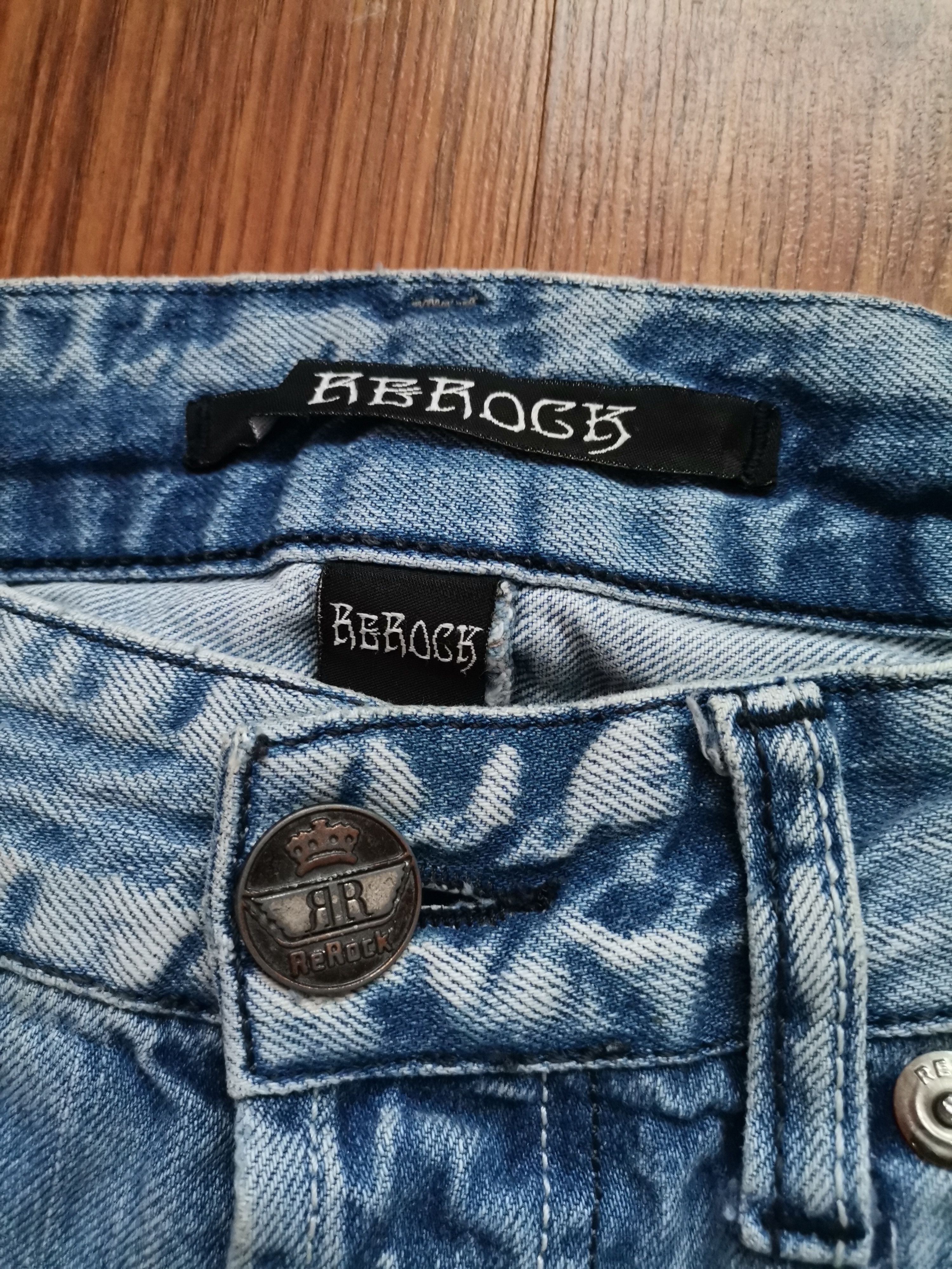 Vintage Vintage Rerock Distressed Patchwork Jeans Size US 32 / EU 48 - 2 Thumbnail